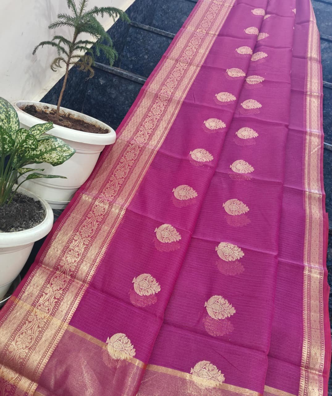 13 Kota Doria Weaving Saree image 10