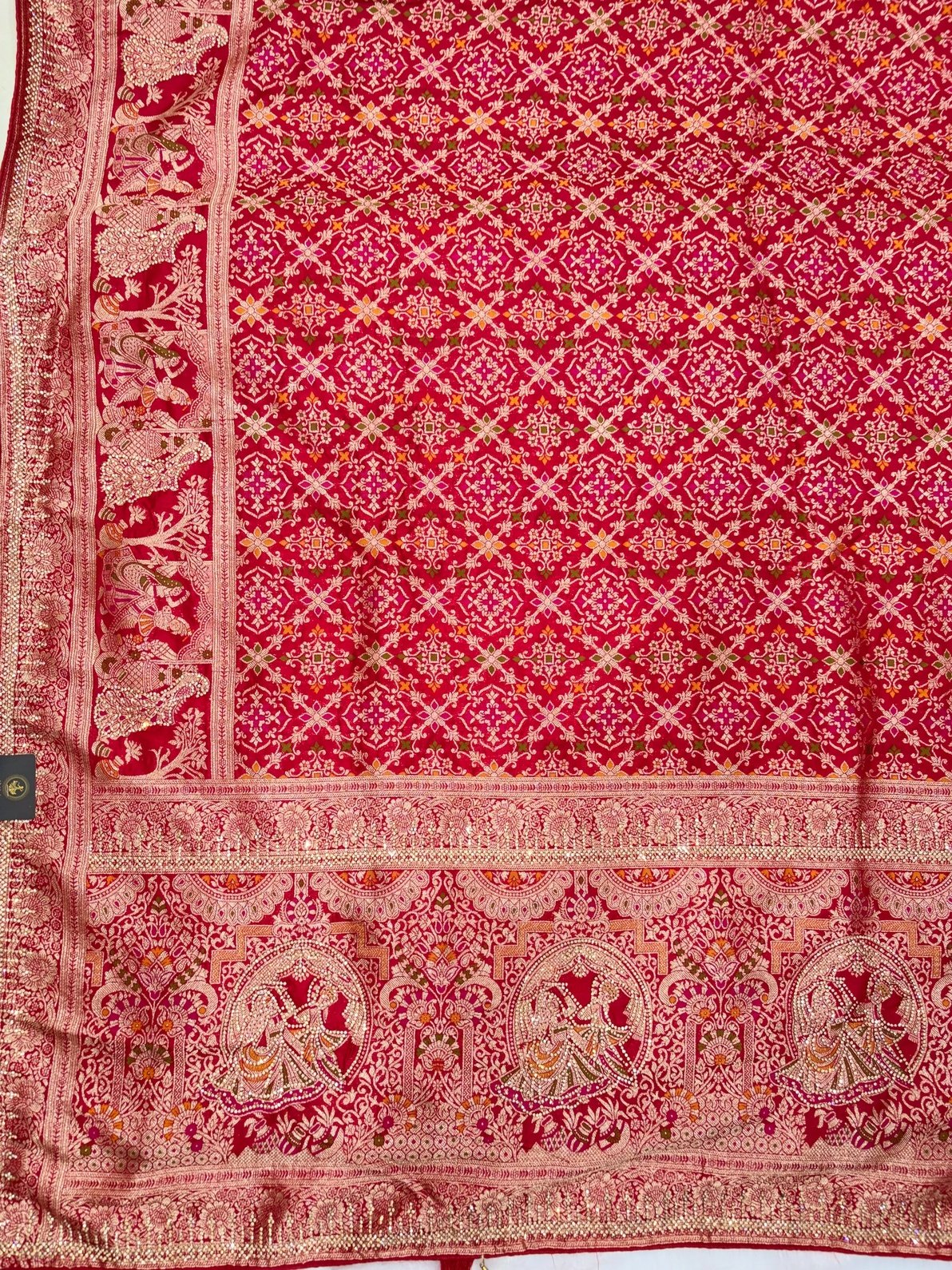 Bridal Gaji Silk Patota Design Saree image 5