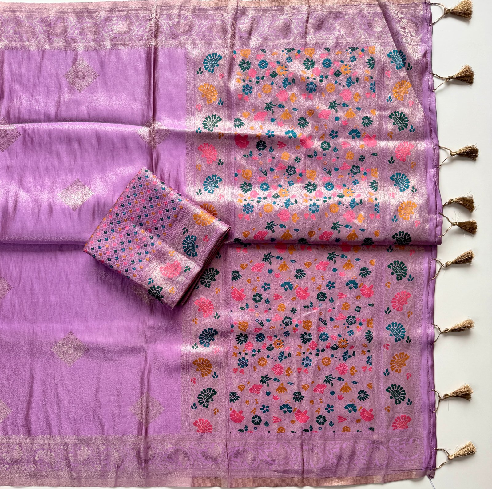 Mashru Silk Viscose Saree image 9