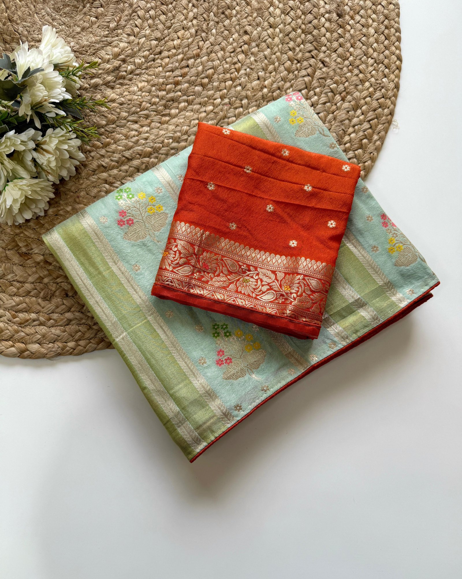 Pure Chinya Viscose Crepe Saree image 9