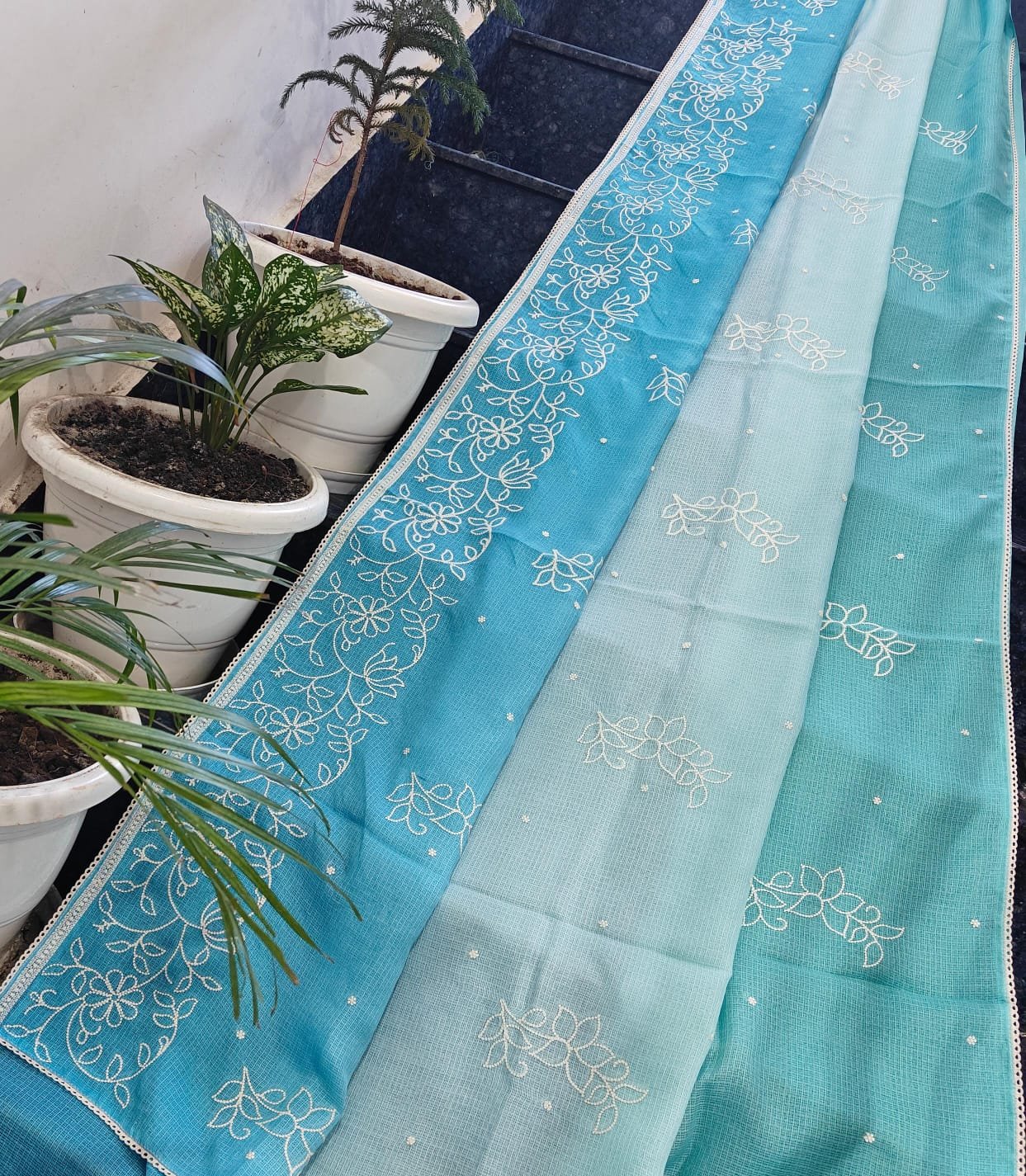 12  Kota Doria Saree Shaded image 4