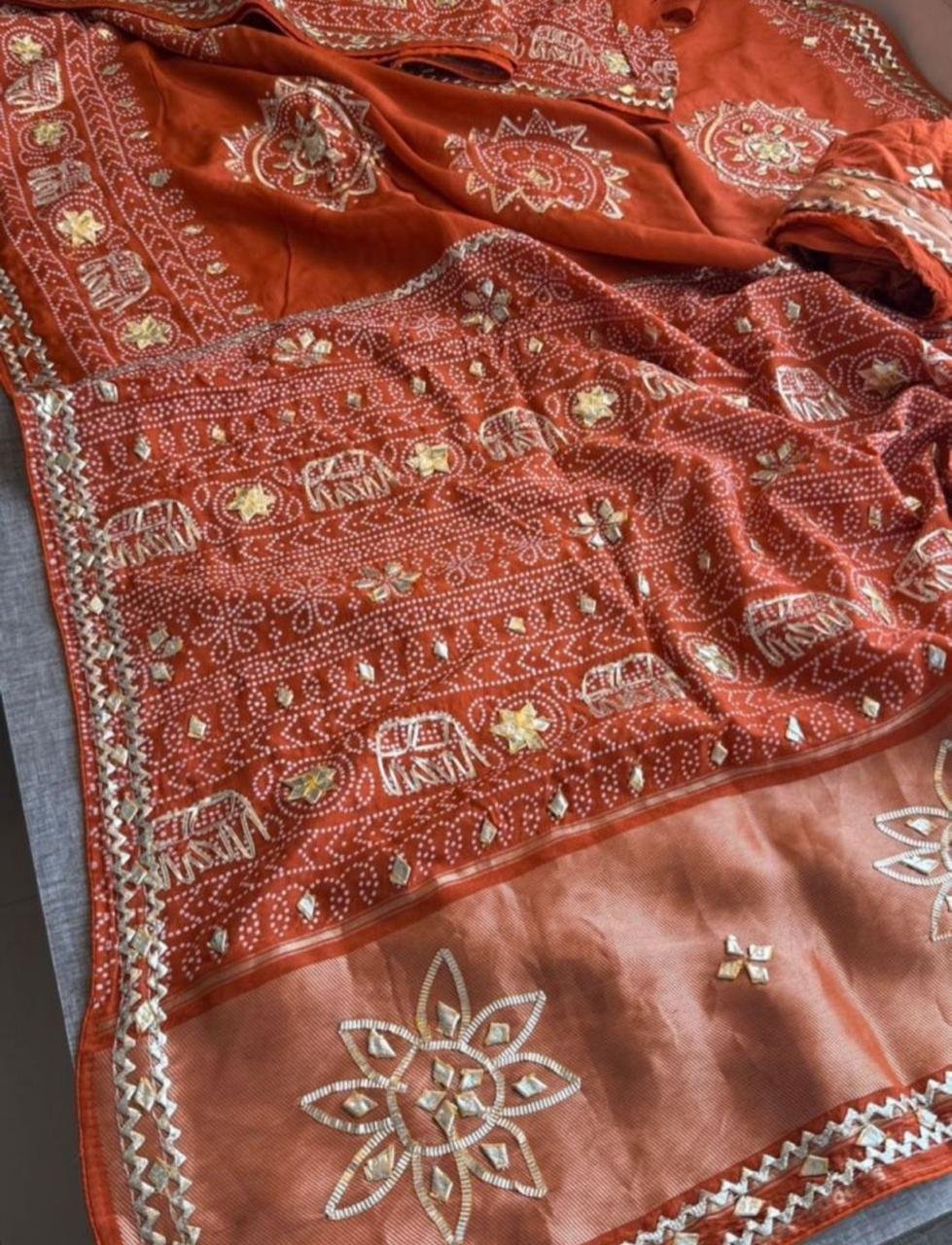 Pure Russian Moonga Silk Saree image 5