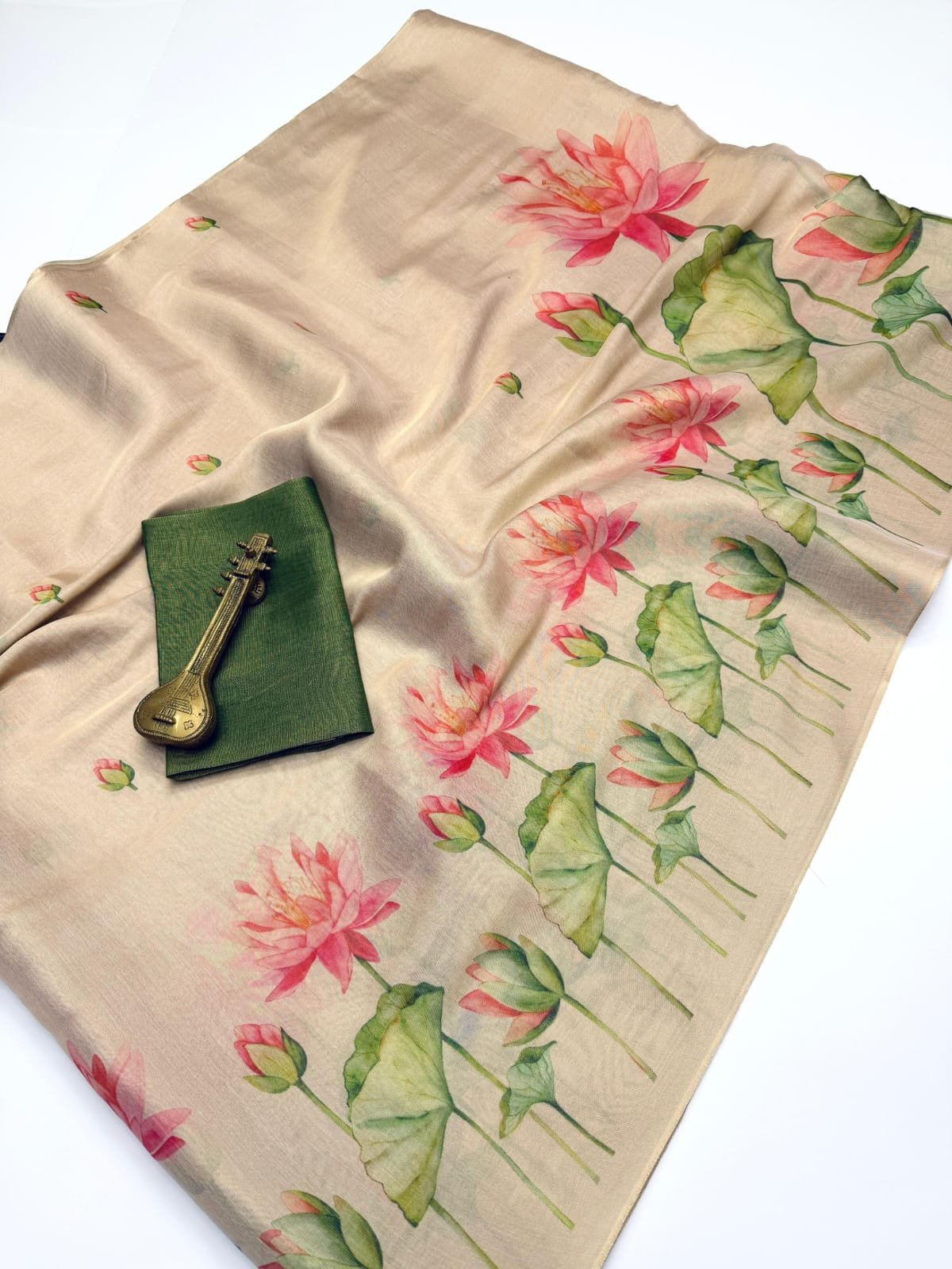 Linen Tissue Silk Saree image 5