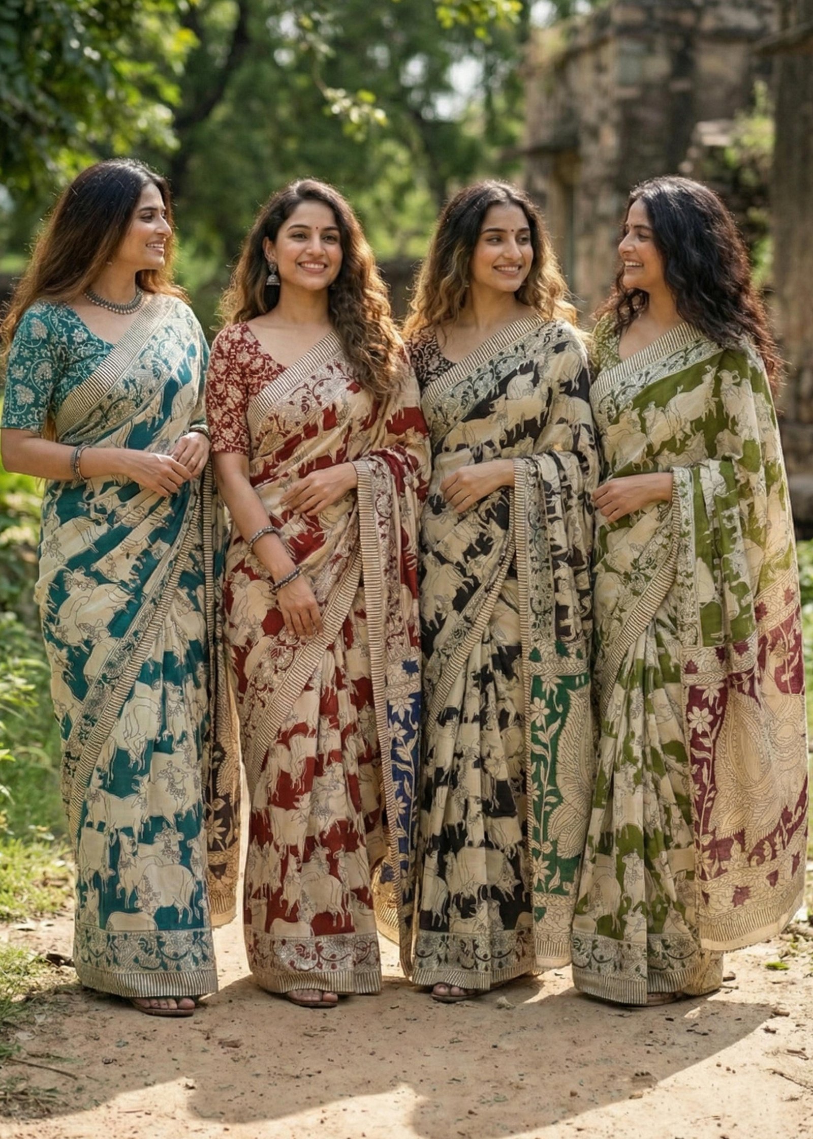 Hand Block Print Sarees Pure Mul Mul