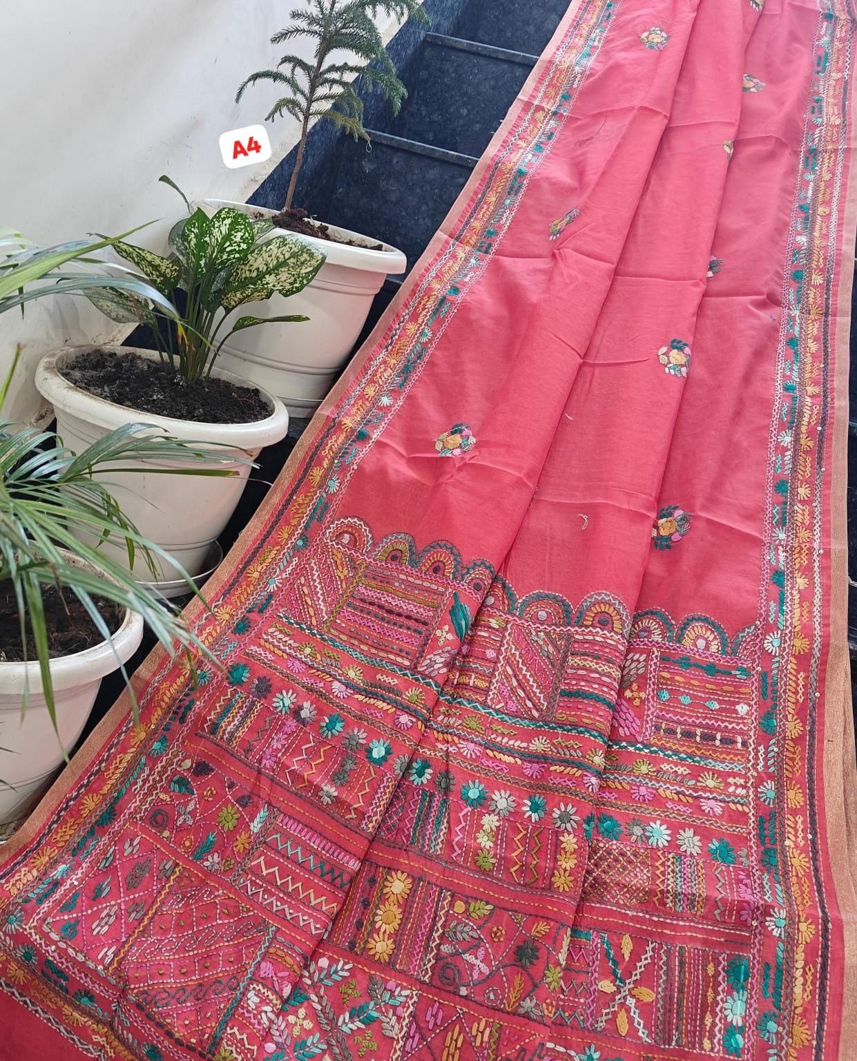 Linen Chanderi Saree image 7