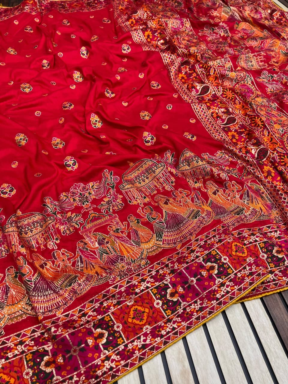 14 rajwadi pashmina saree image 13