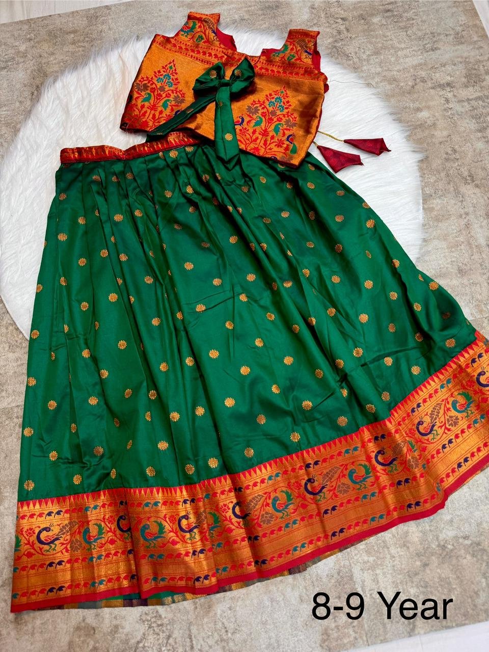 1 Paithani Kids Lehenga image 4