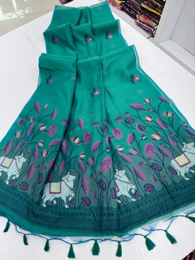 Muga Cotton Saree image 3