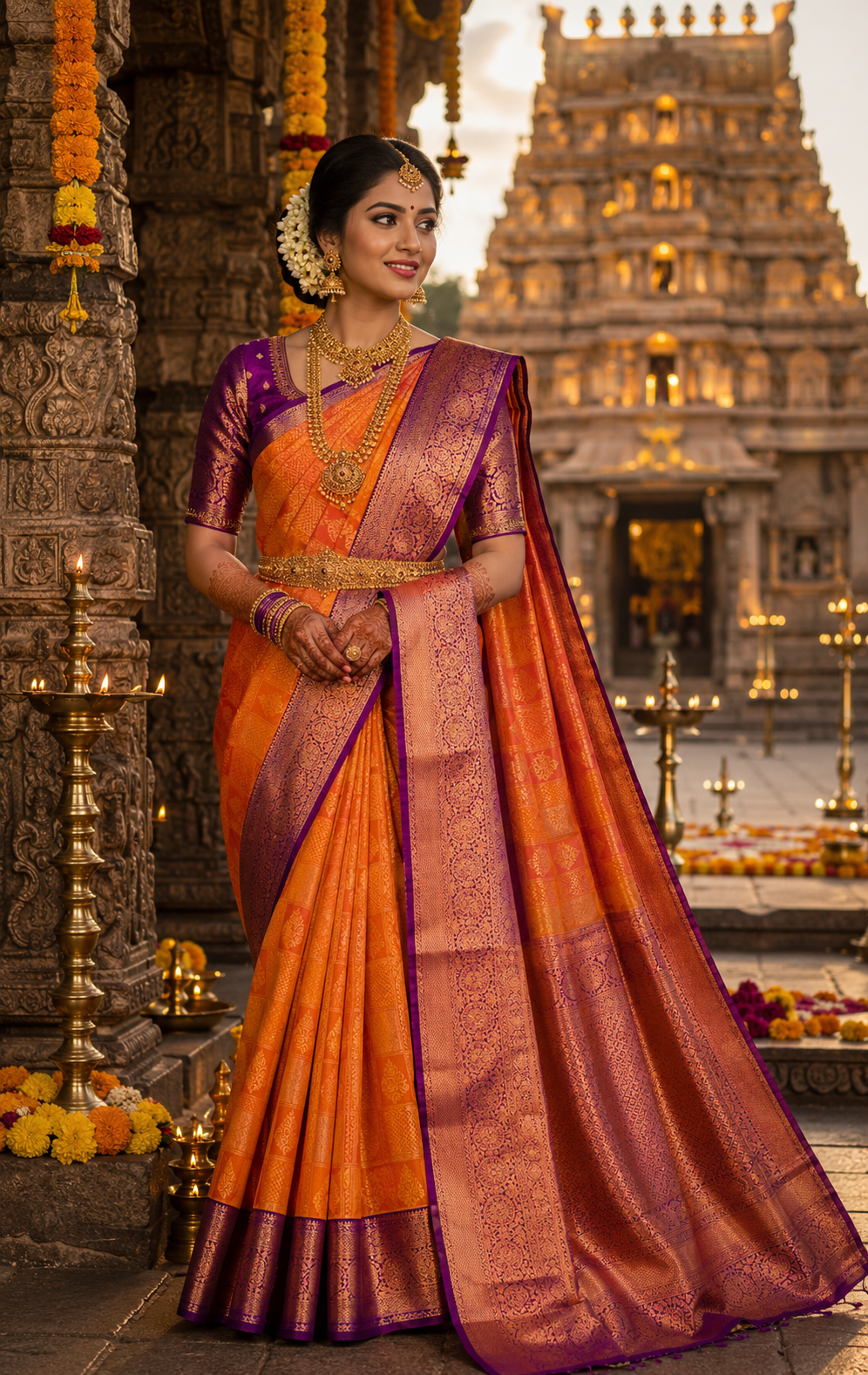 9 Korvai Kanchi Semi Silk Sarees image 16