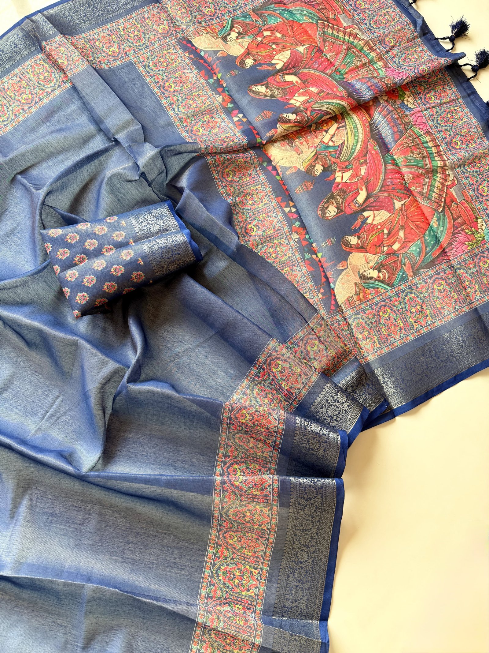 Pure Tissue Erod Silk Jaquard Weaving Saree image 4