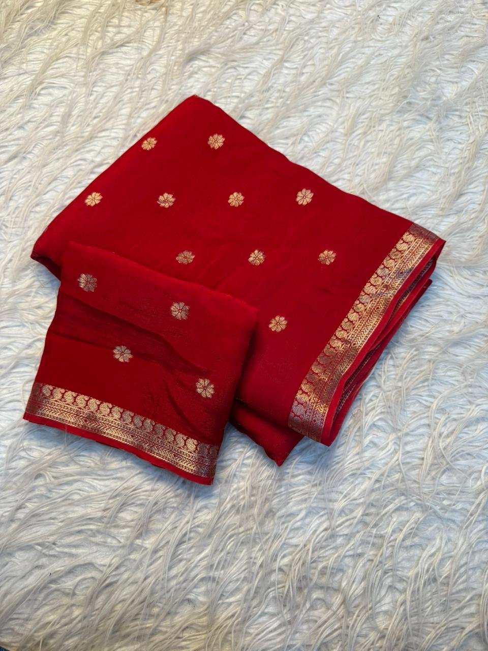 Pure viscose  weaving  jacquard saree image 3