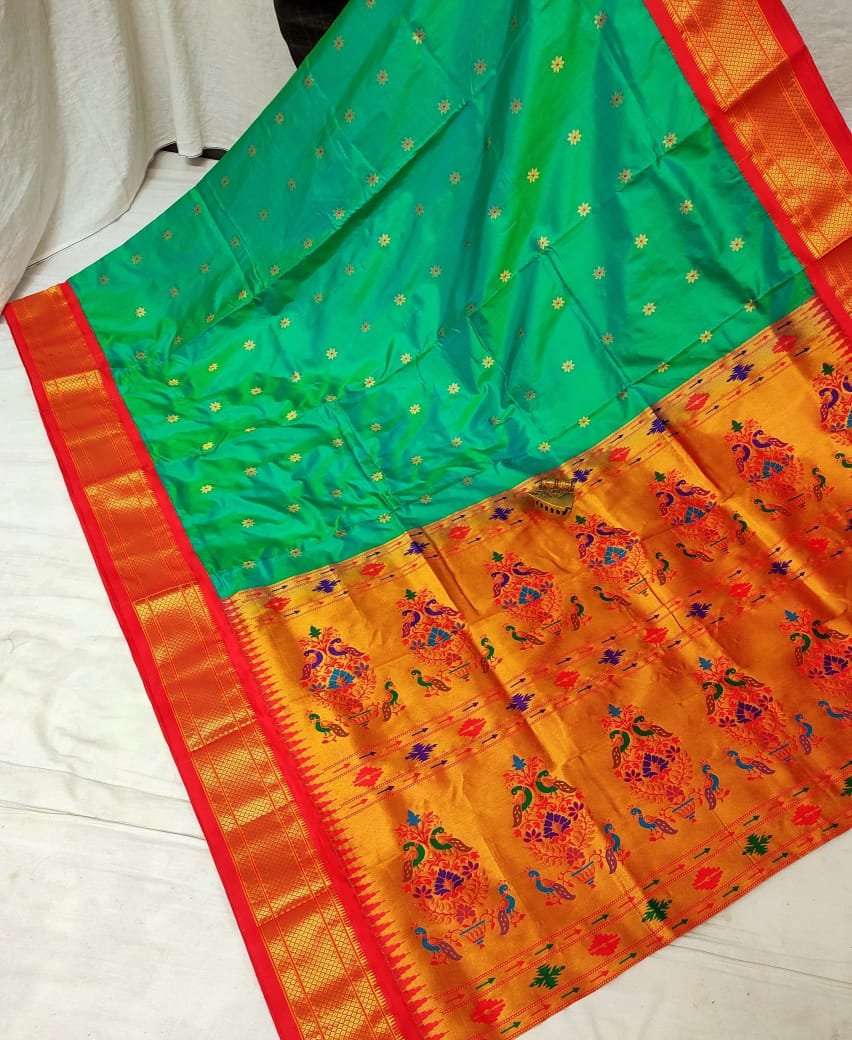 Karnful Pdiyal Paithani Pure Silk image 21