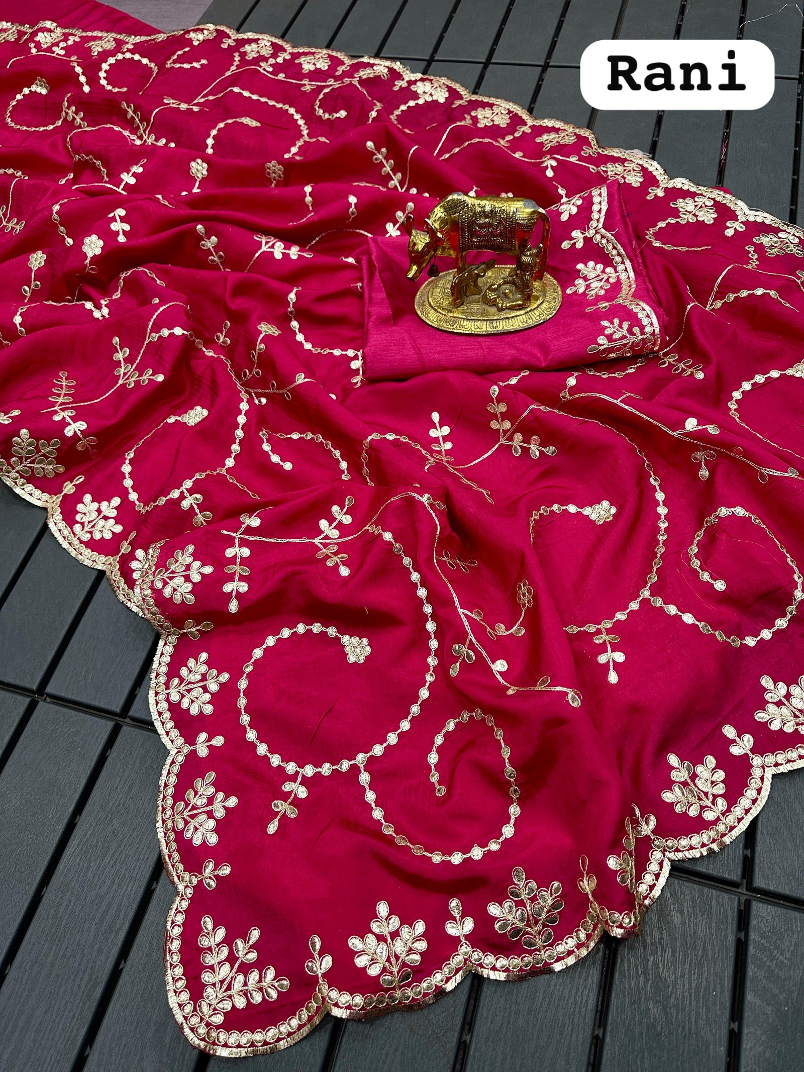 Pure HO Silk Gota Patti Saree image 4