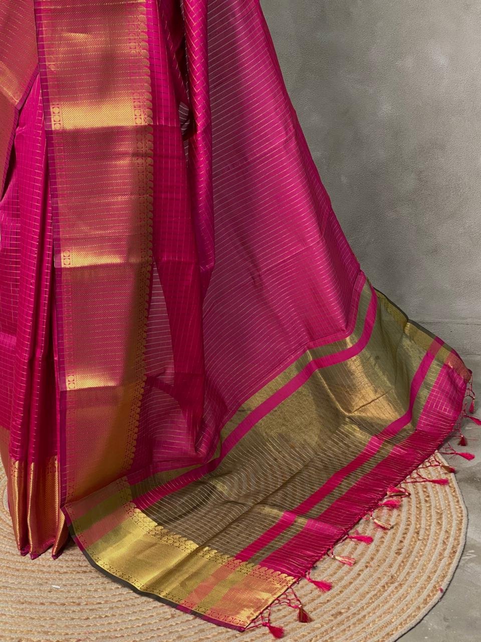 Party Wear Semi Kanchivaram Silk Sarees image 22