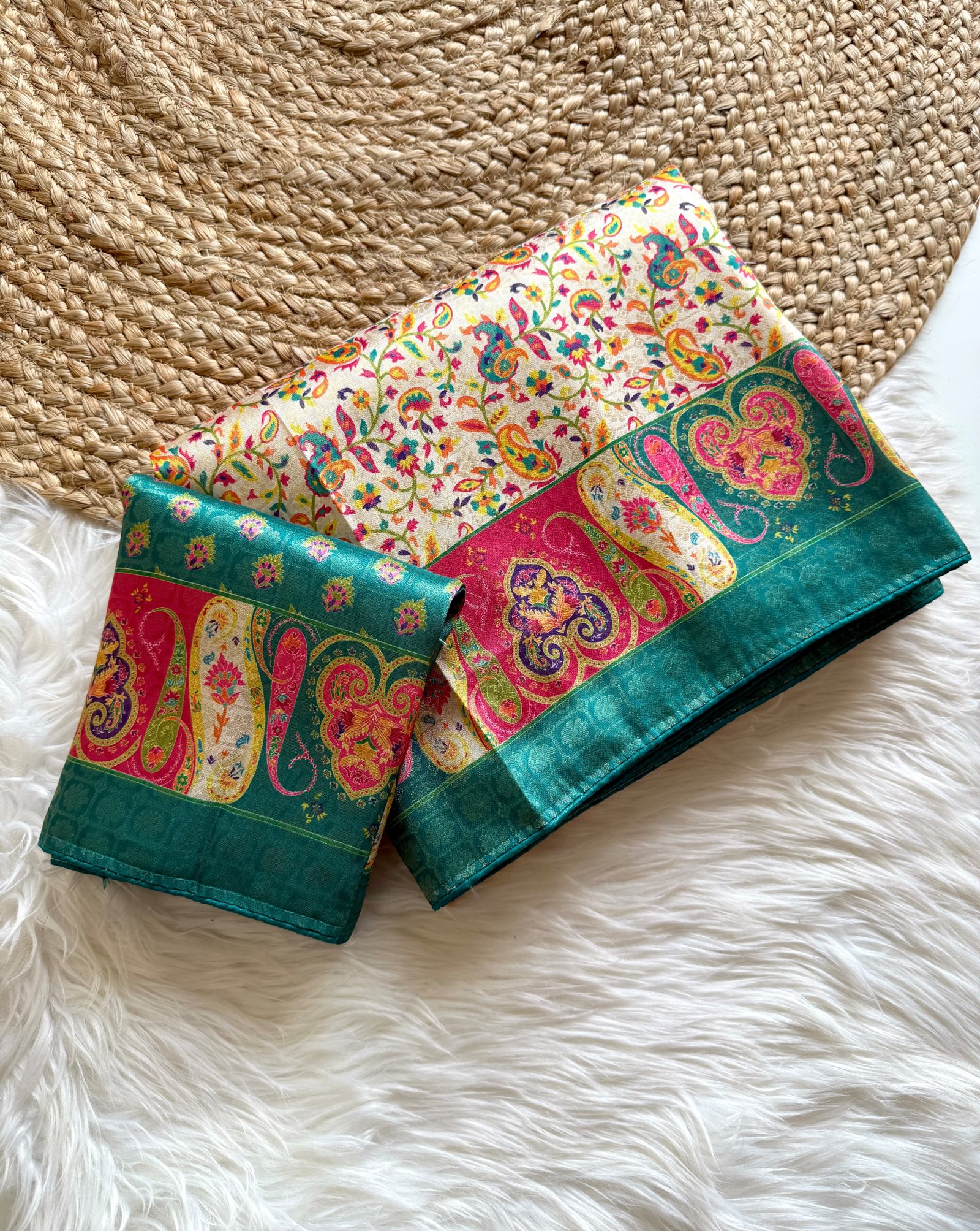 Dola Silk Position Pashmina Design Saree image 2