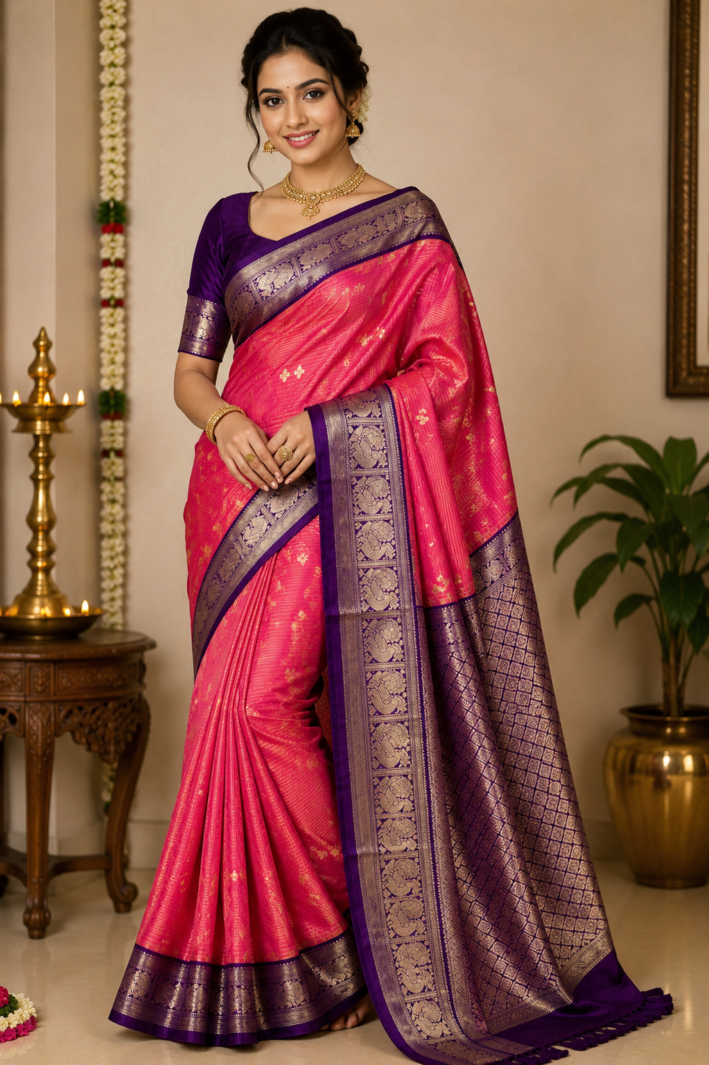Small Border Korvai Kanchi Semi Silk Sarees image 28