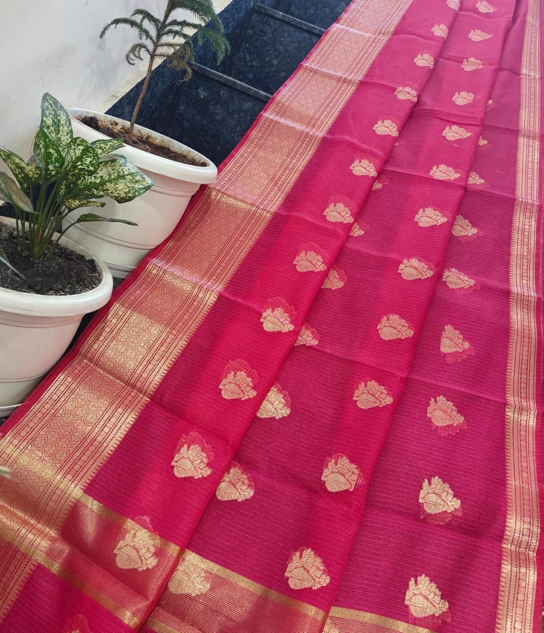 13 Kota Doria Weaving Saree image 5