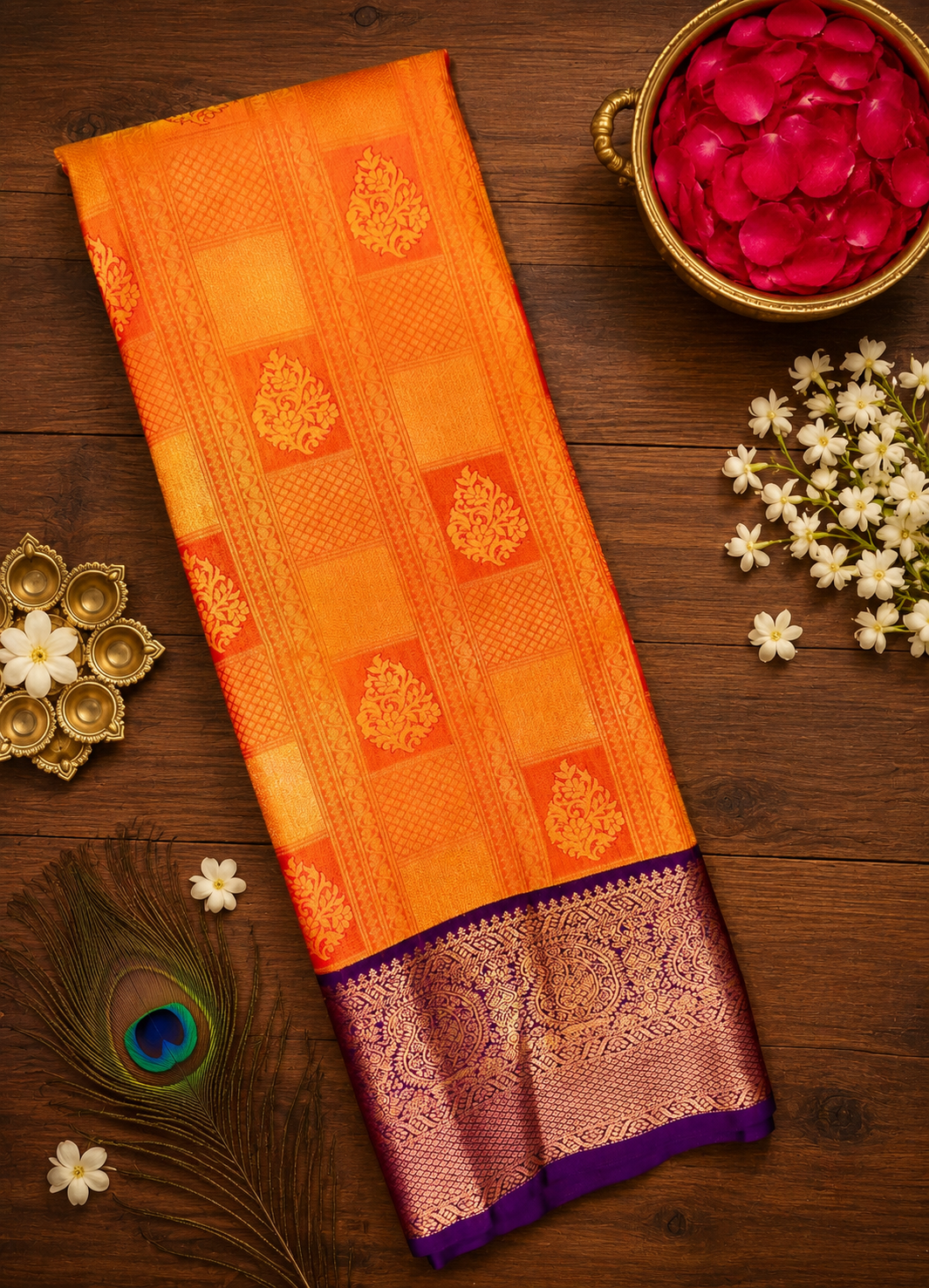 9 Korvai Kanchi Semi Silk Sarees image 17