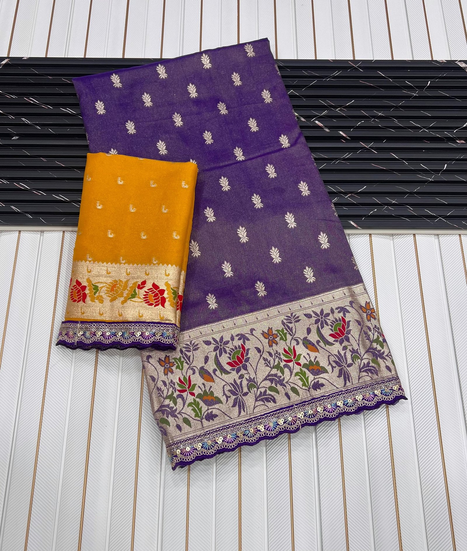 Pure Tissue Silk Zari Saree image 13