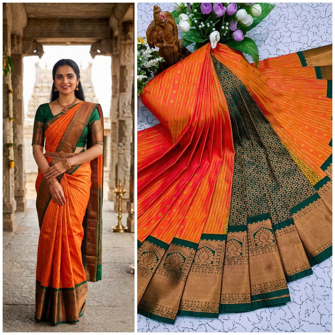 Korvai Kottanji Tana Semi Silk Saree image 11