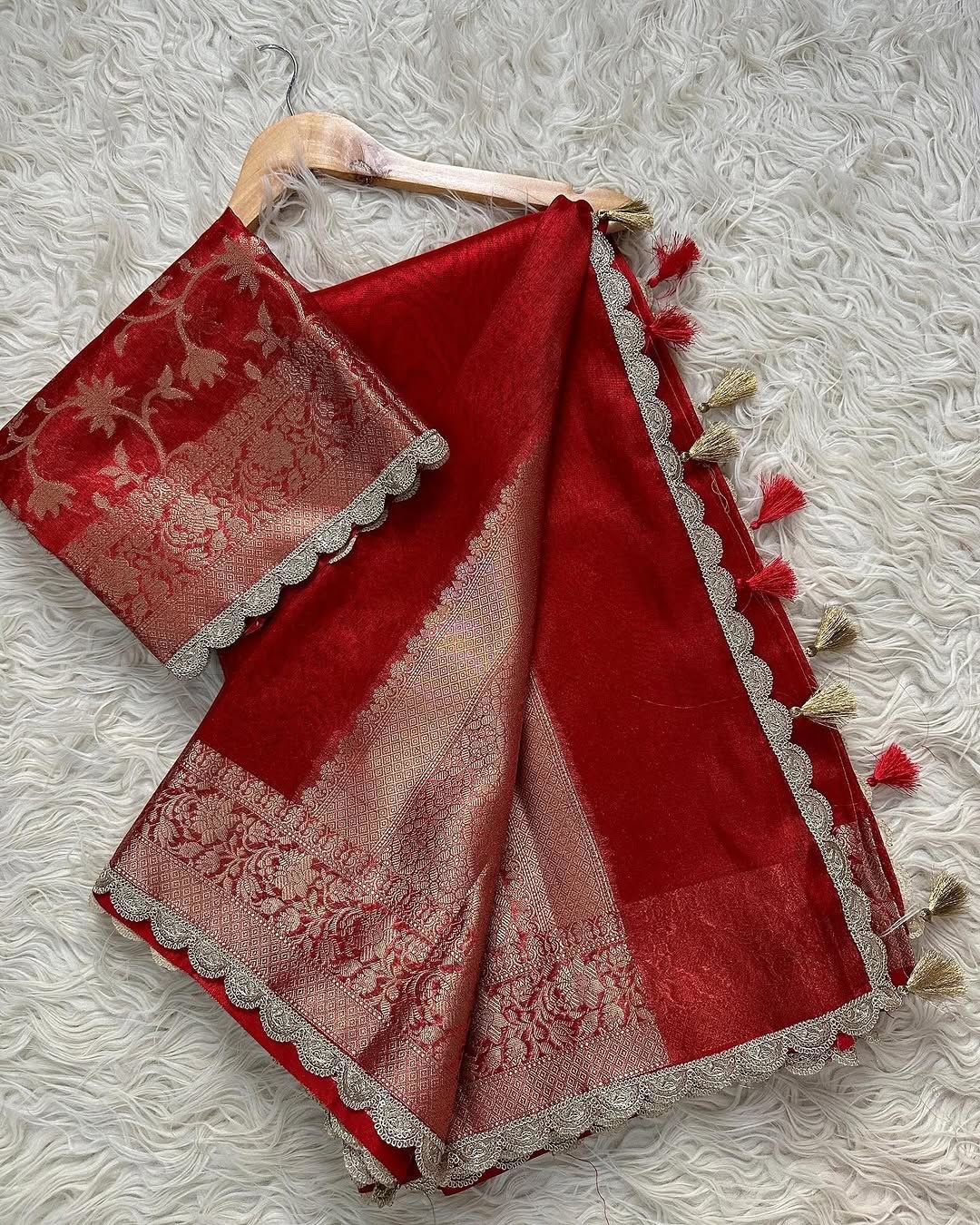7 Banarasi Tissue Silk Saree image 6