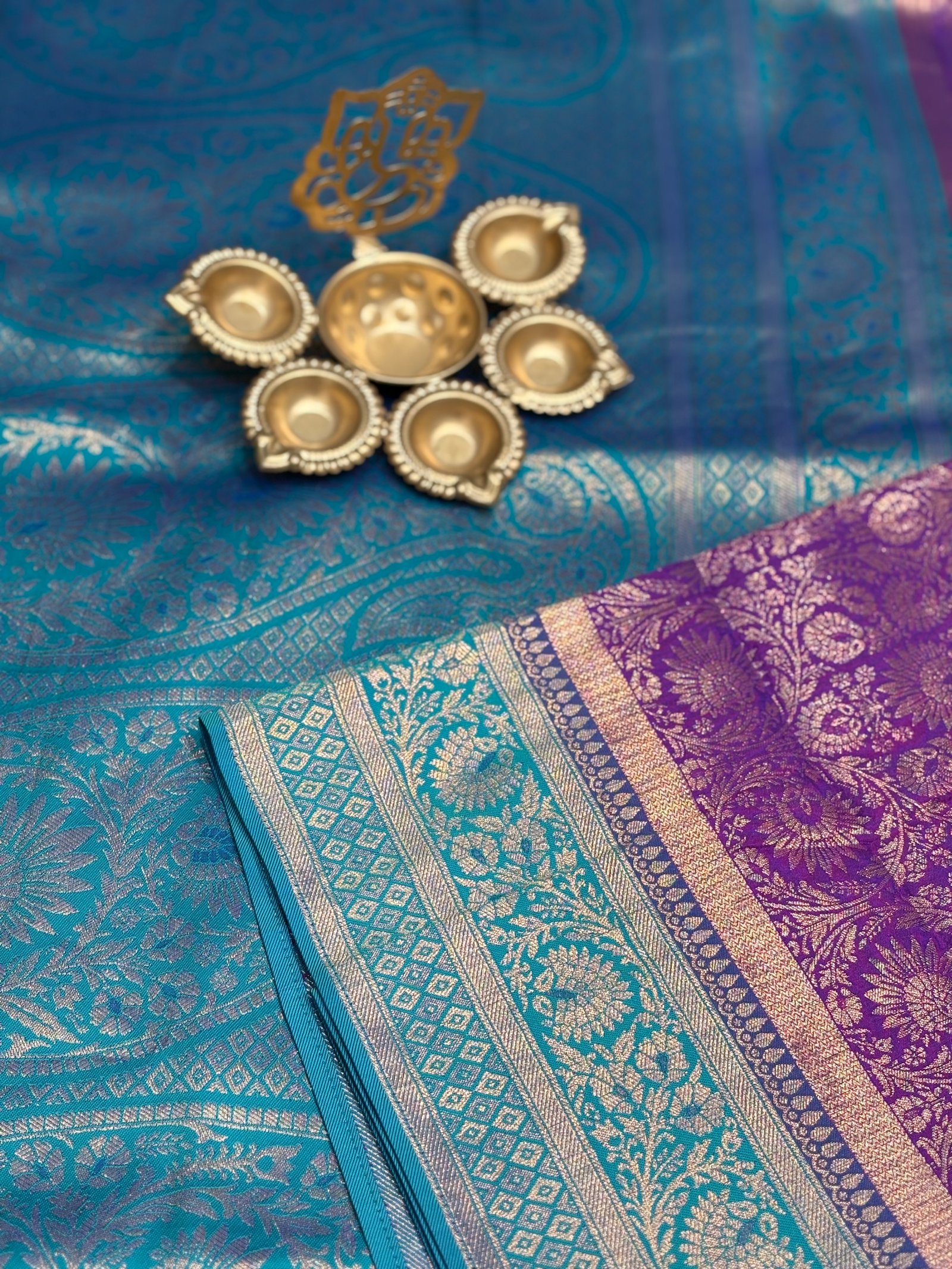Kanchi Semi Silk Saree Full Brocade image 15