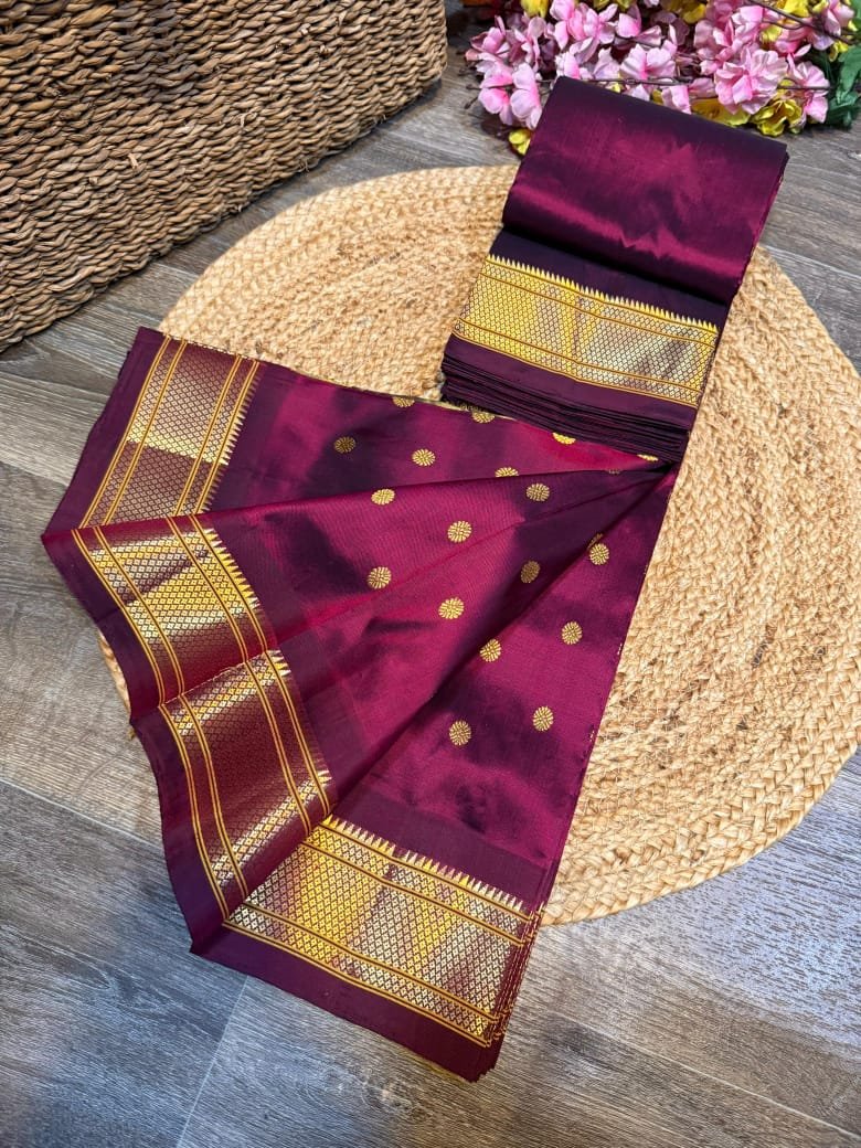Kalanjali Maharani Paithani Pure Silk image 21