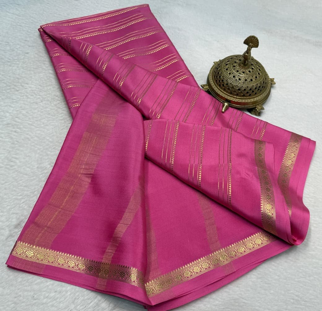 Semi Mysore Silk Sarees image 20
