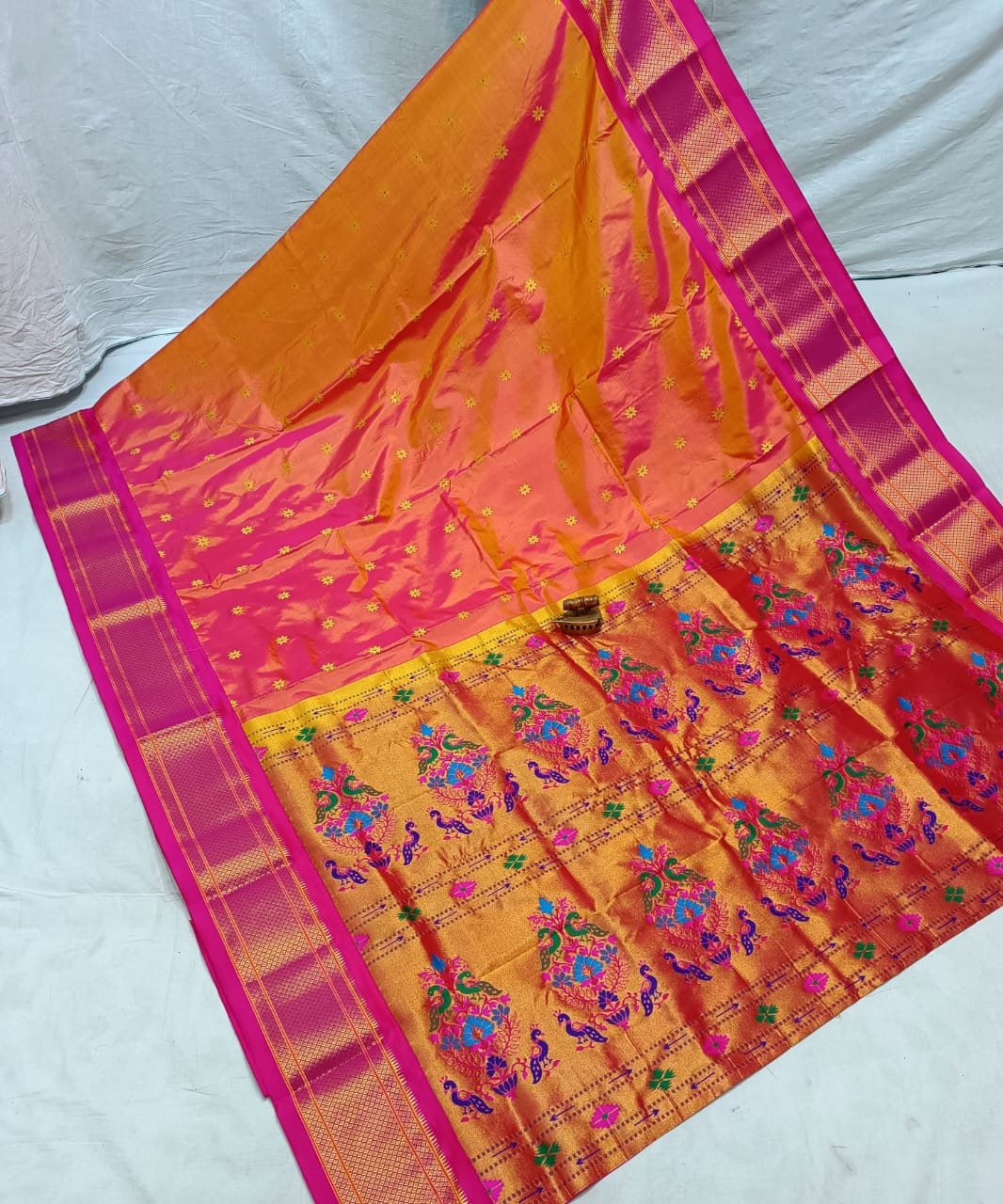 Karnful Pdiyal Paithani Pure Silk image 33
