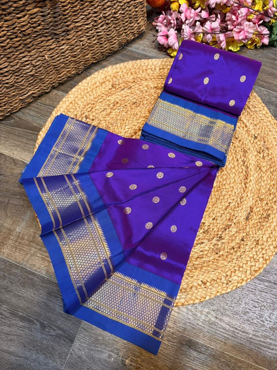 Kalanjali Maharani Paithani Pure Silk image 30