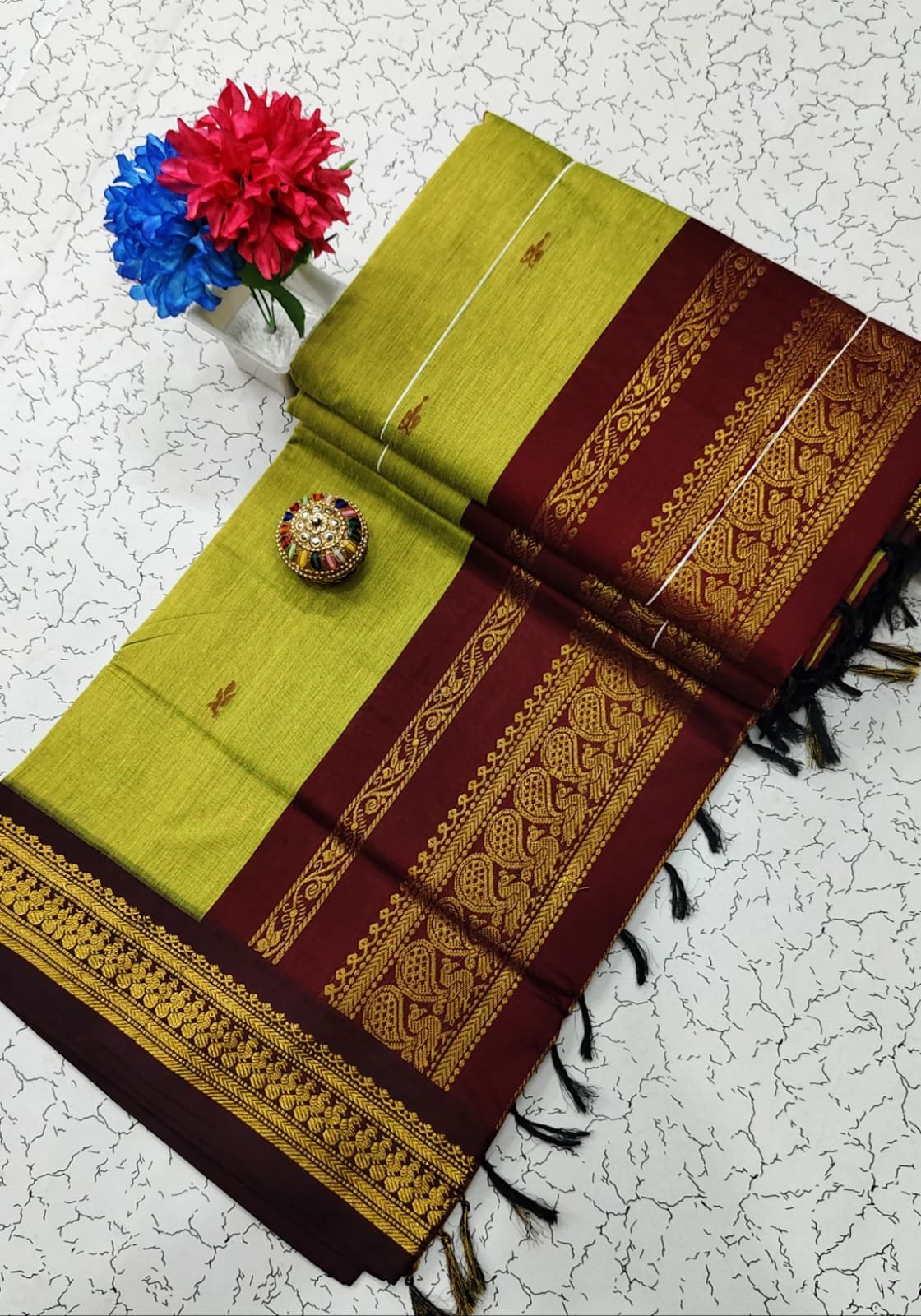 Kalyani Cotton Saree ( BUTTA) image 21