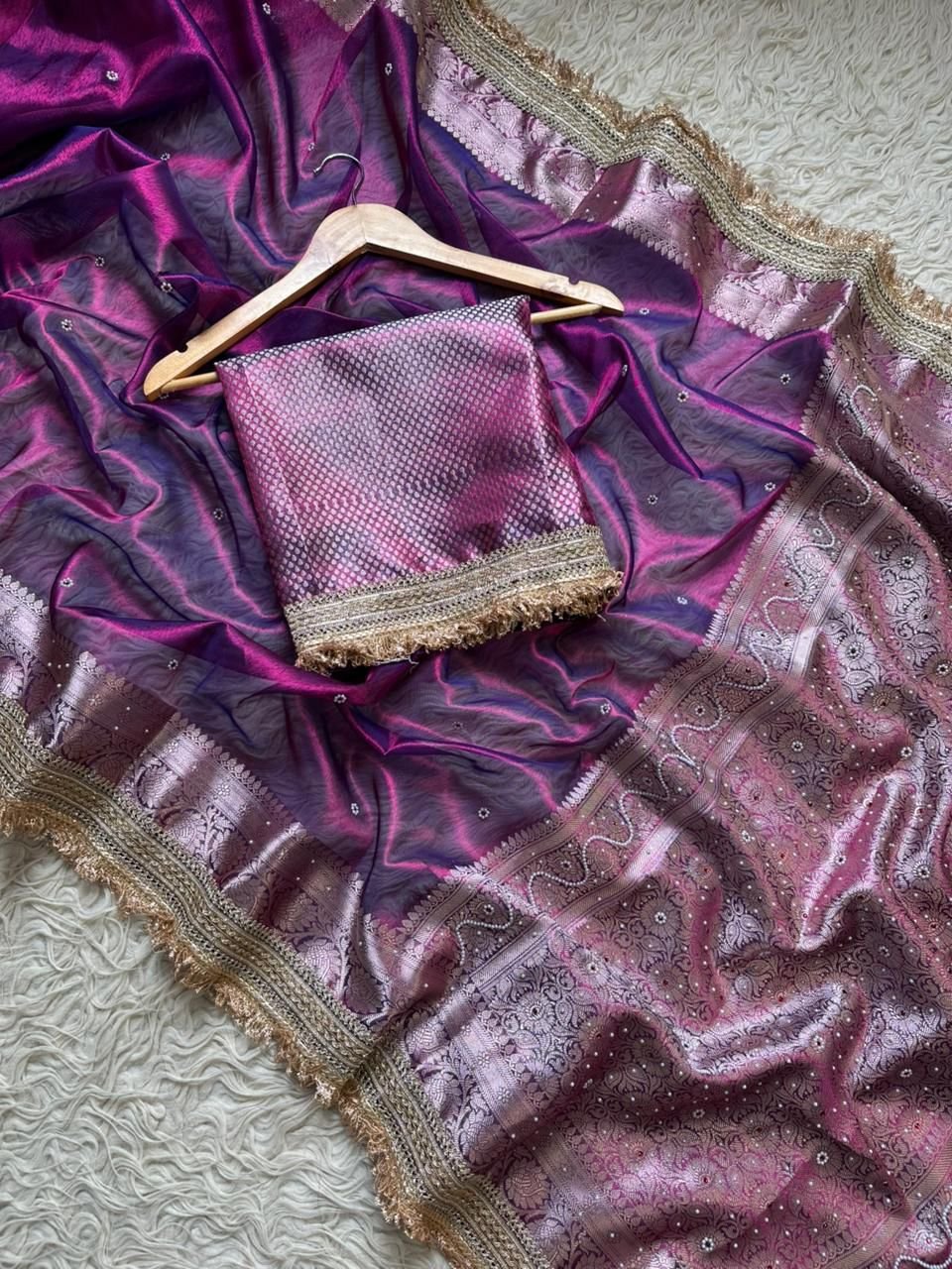 5 Banarasi Tissue Silk image 15