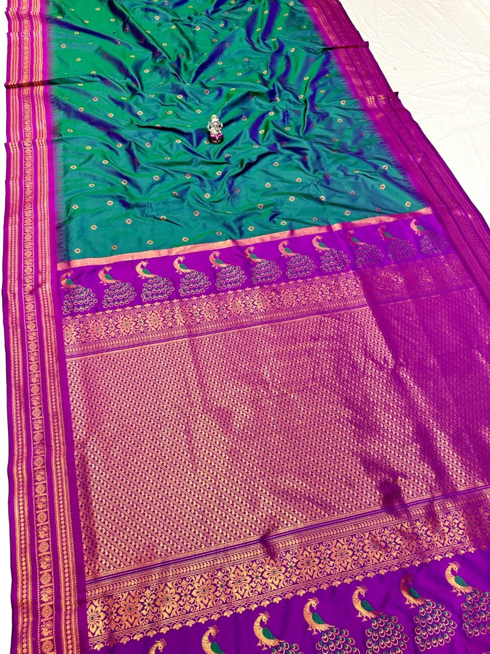 Half Silk South Indian Paithani image 19