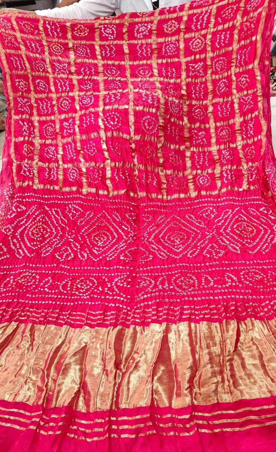Model Gaji Silk Hand Bandhej Fancy Saree Gatchola Saree image 12