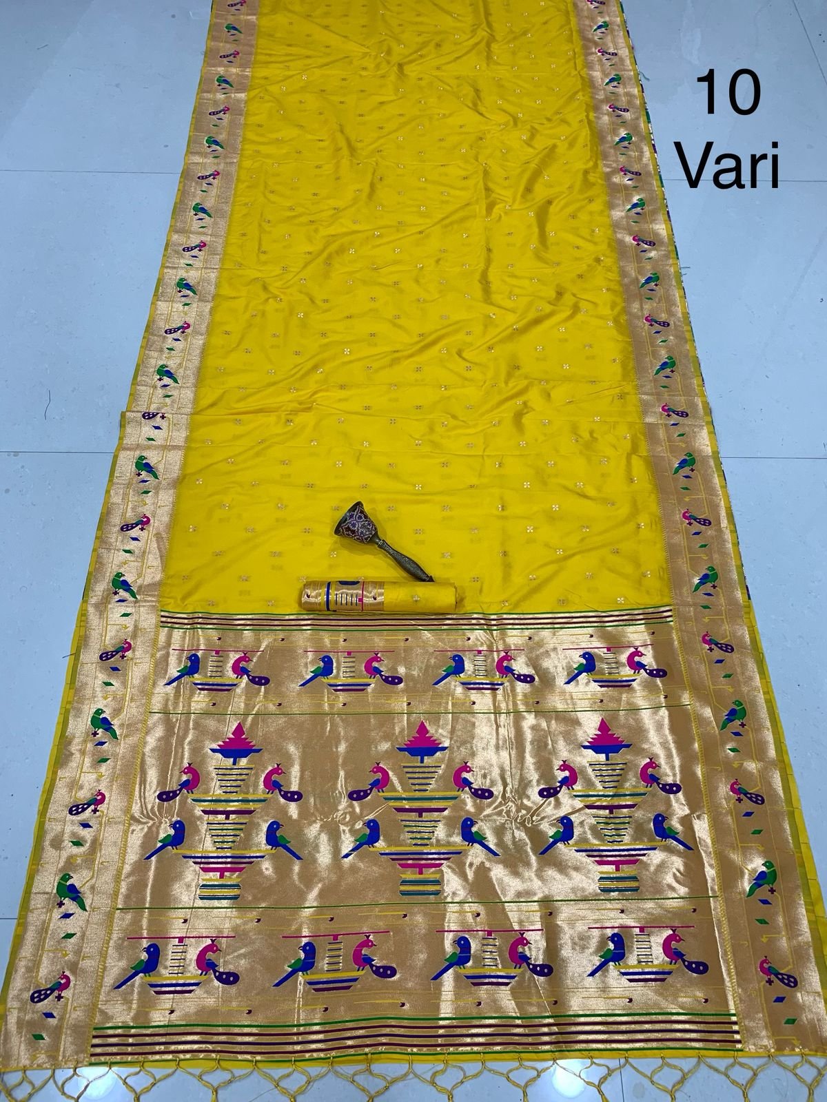 10 Vaar Bridal Paithani Saree image 19