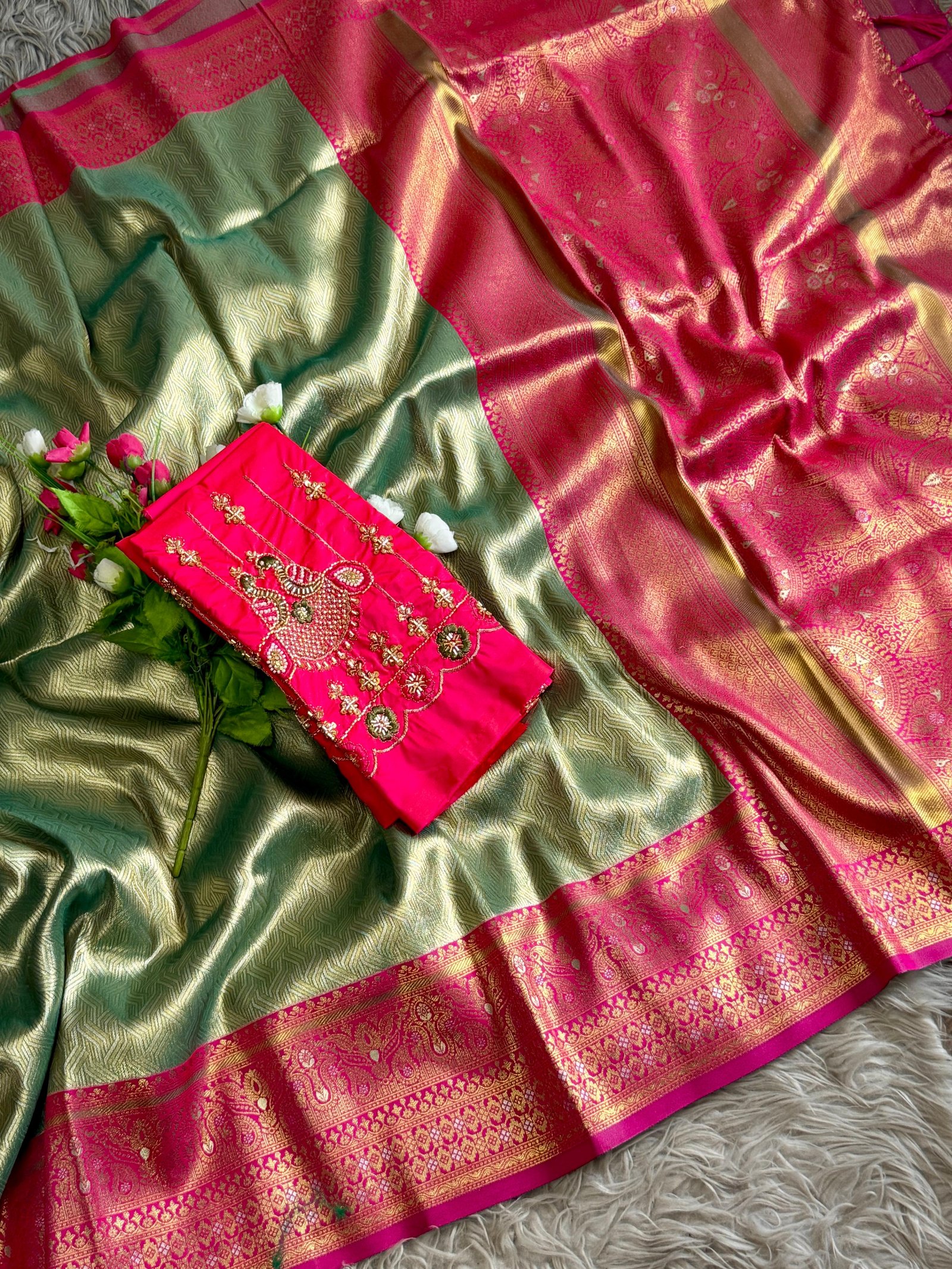 4 Banarasi Tissue Silk