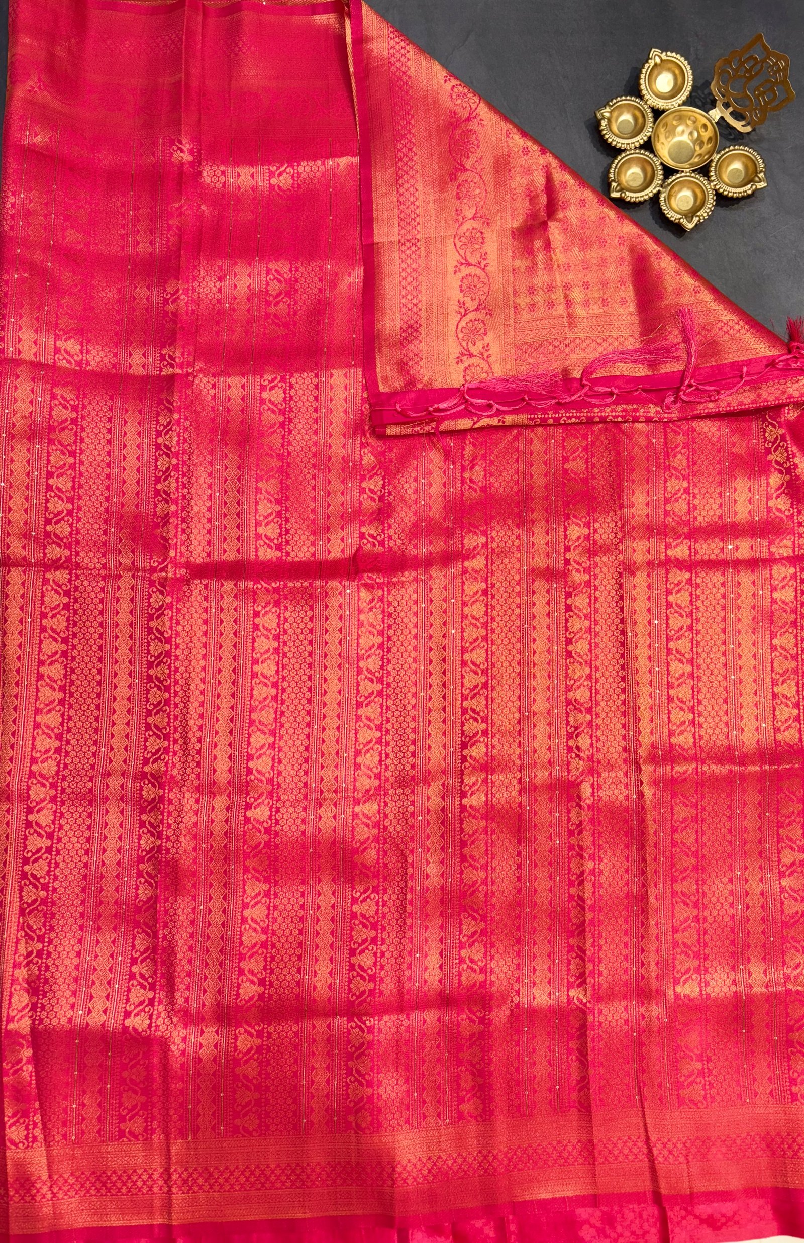 Bridal kanjivaram Semi SIlk Saree image 14