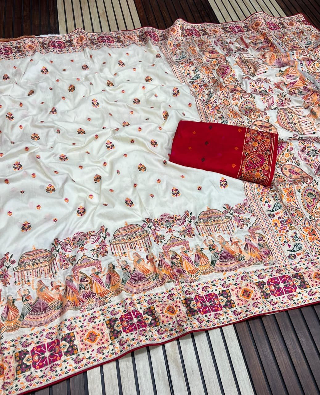 14 rajwadi pashmina saree image 14