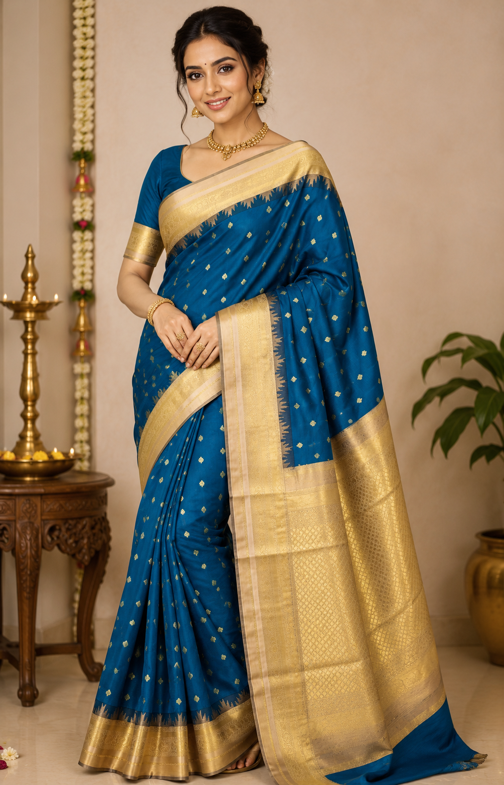 Small Border Korvai Kanchi Semi Silk Sarees image 14