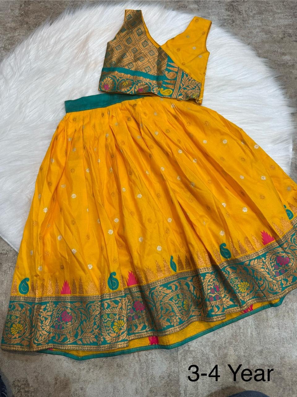 1 Paithani Kids Lehenga image 11