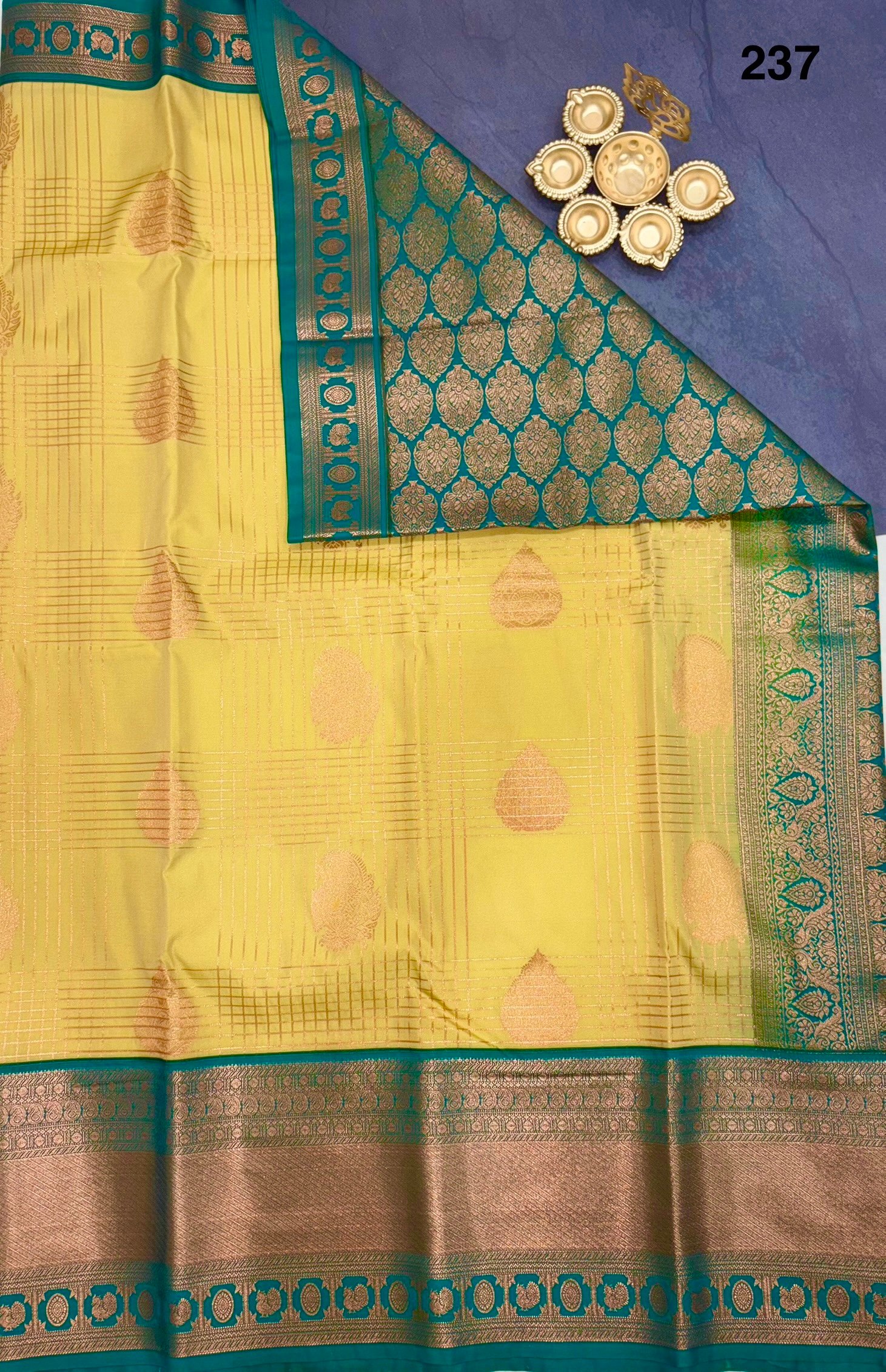Korvai Kanchi Semi Silk Sarees Big Podi Kattam image 11