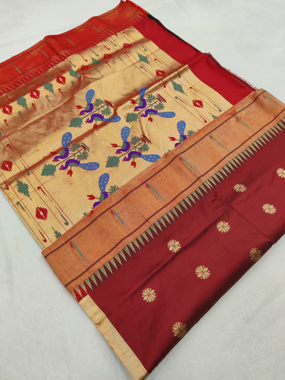 Muniya Paithani Pure Silk image 11