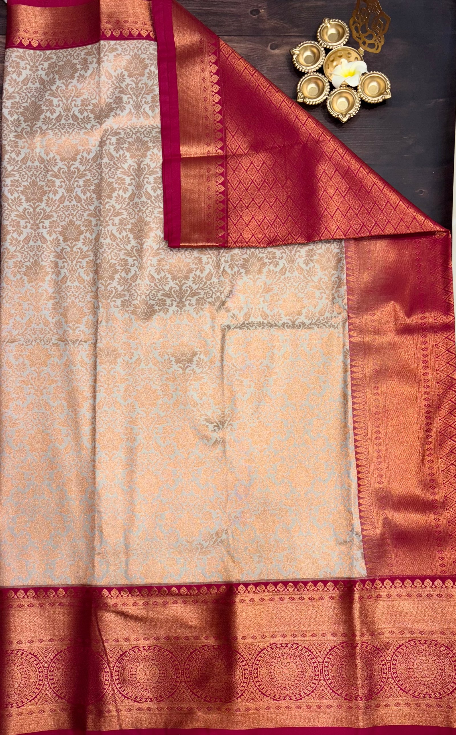 5 Korvai Kanchi Semi Silk Sarees image 4