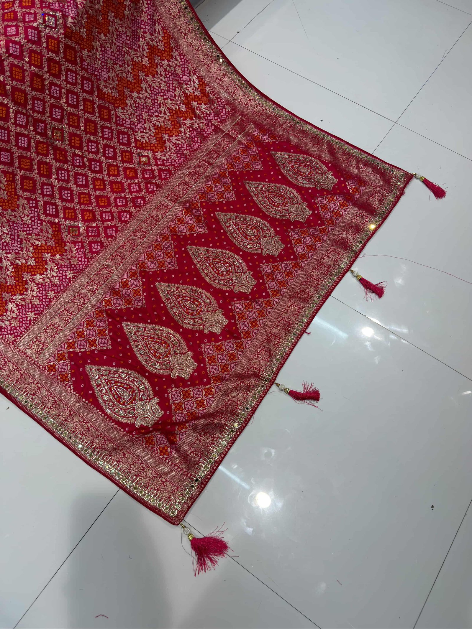 Premium Banarasi Dola Gharchola With Gotapatti Pallu image 2