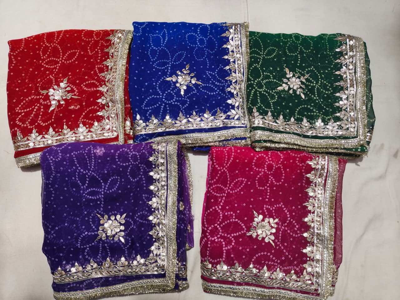 Georgette Bandhani Print Saree