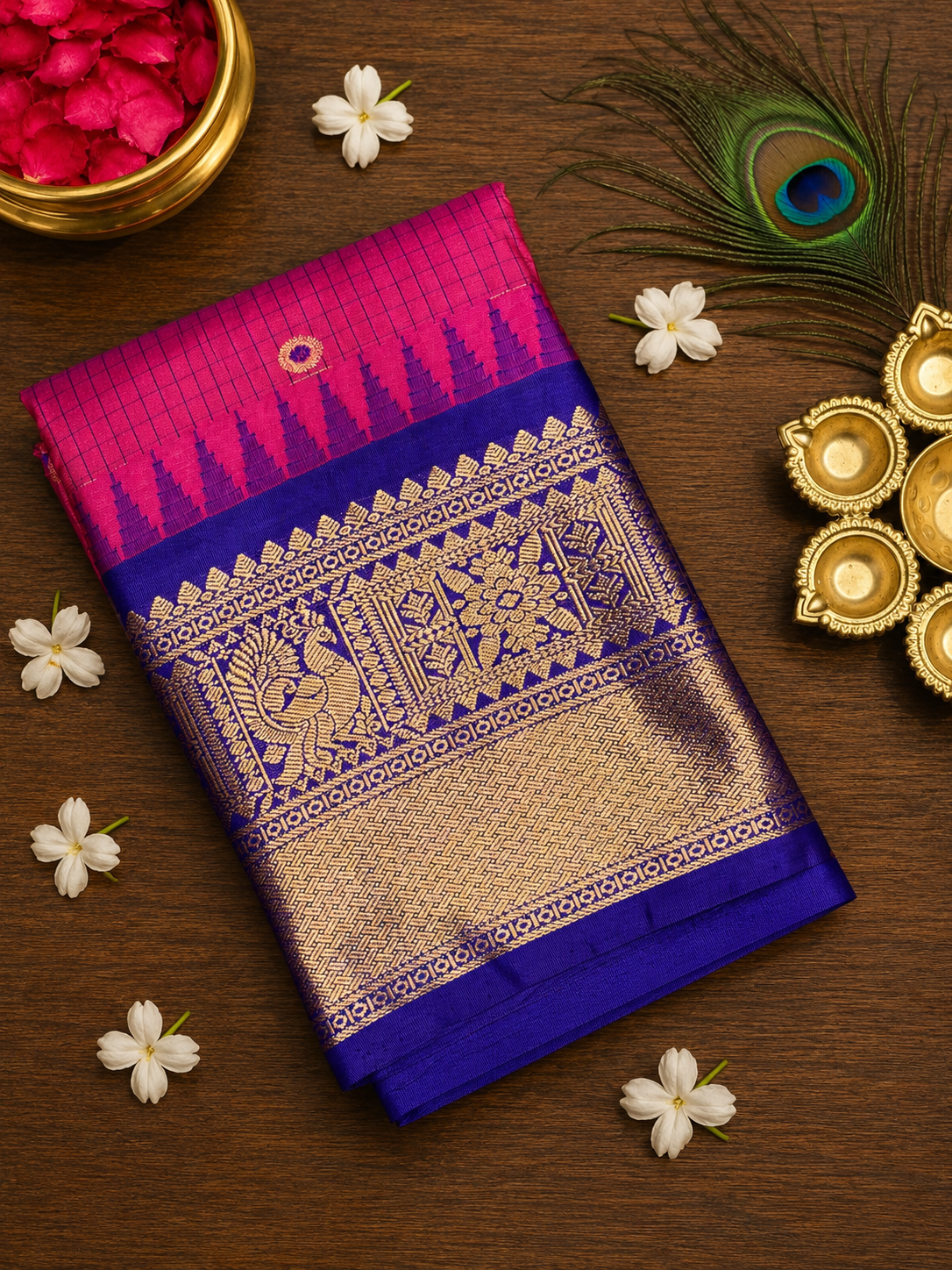 Gadwal Semi Silk Sarees image 16