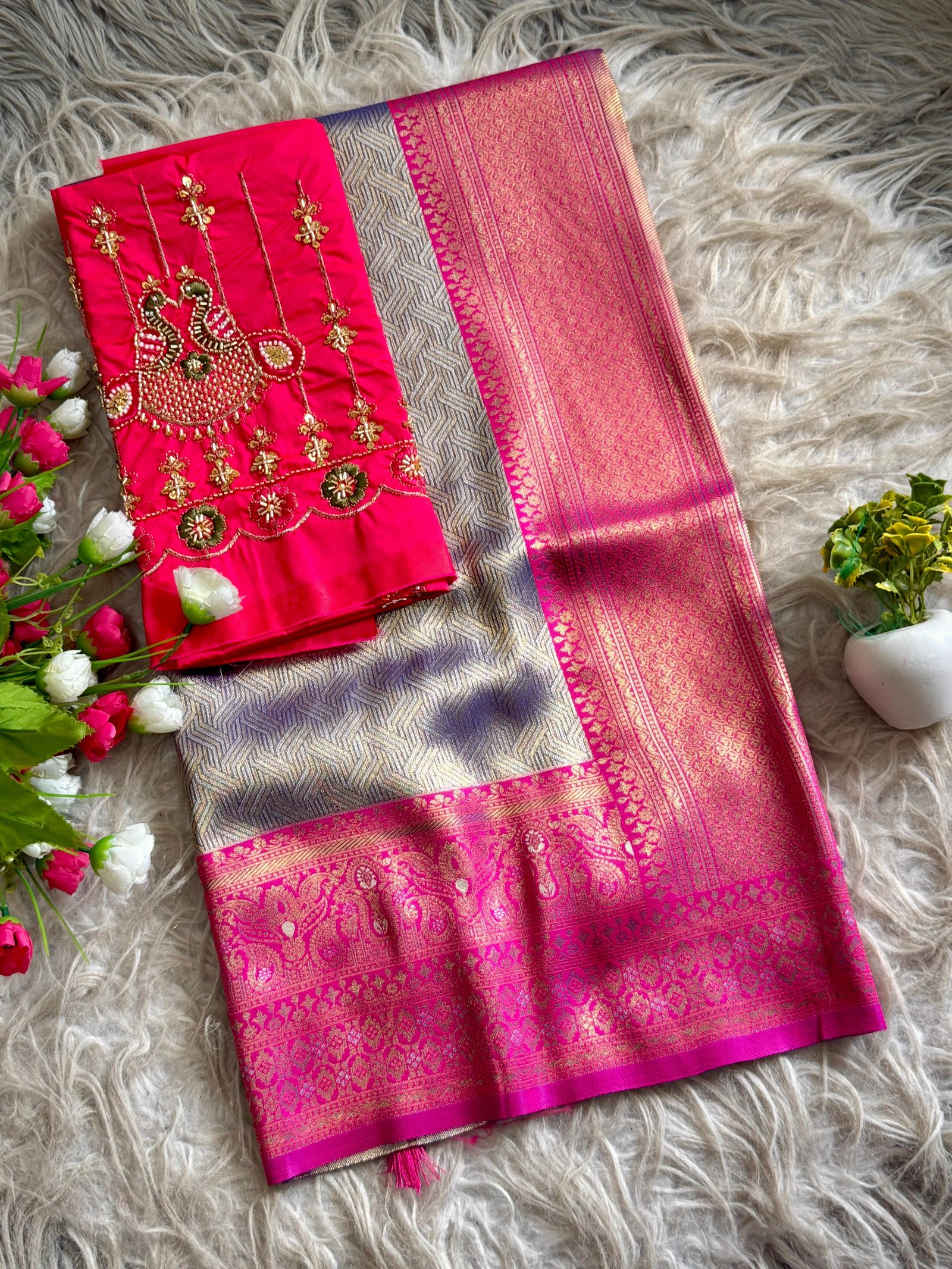 4 Banarasi Tissue Silk image 7