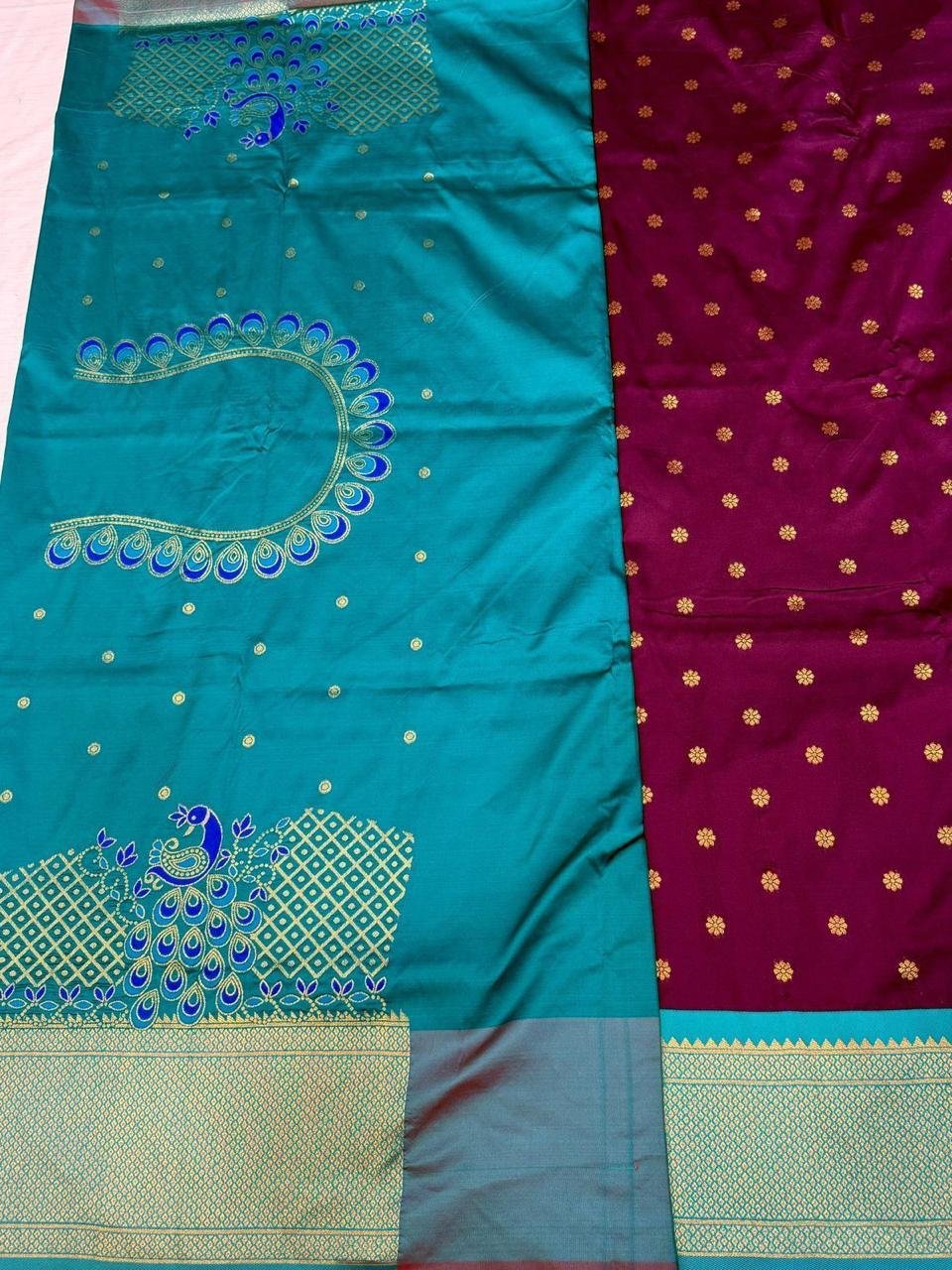 Yeola Kalanjali Double Pallu Paithani image 10