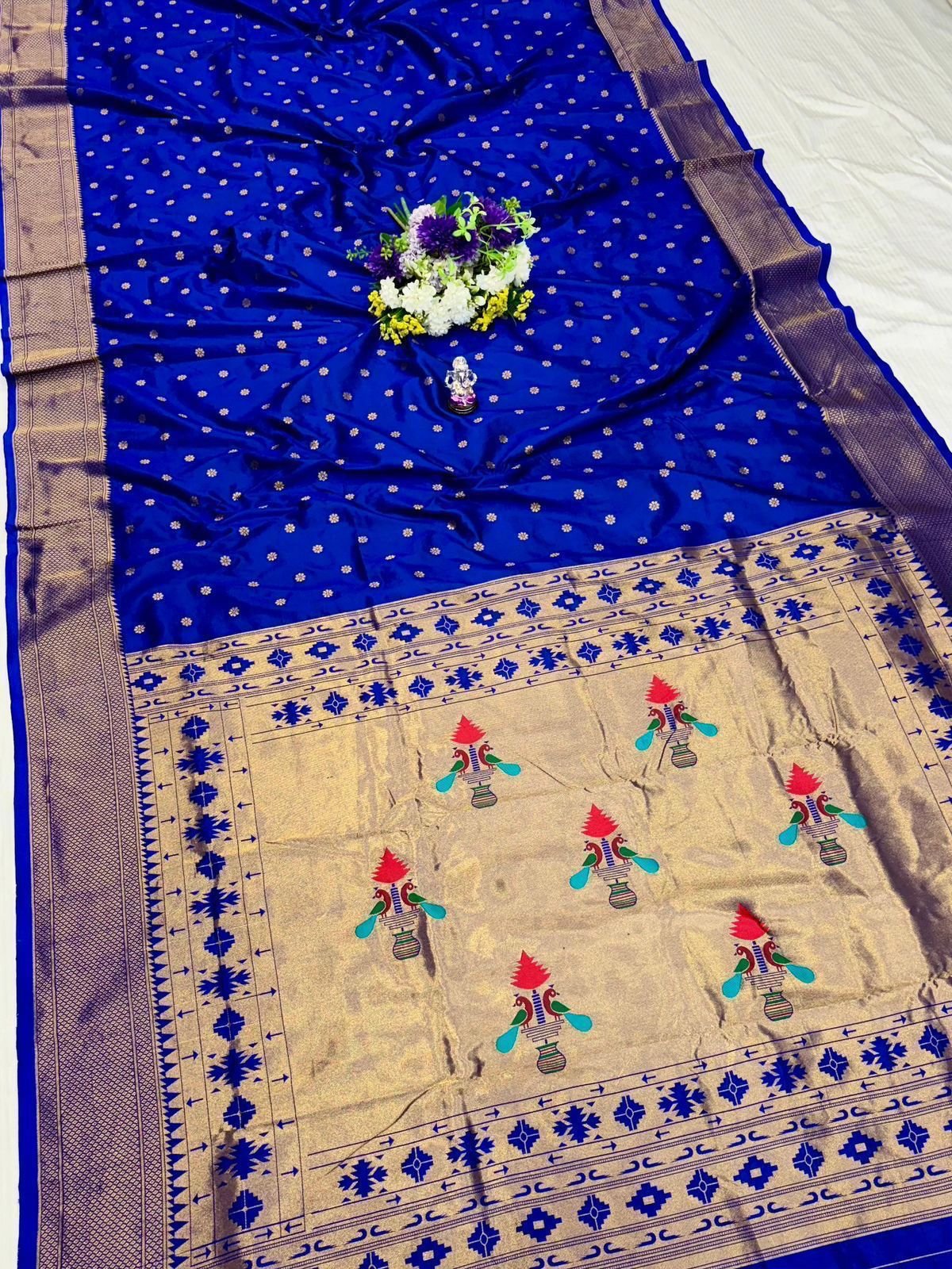 Yeola Kalanjali Double Pallu Paithani image 21