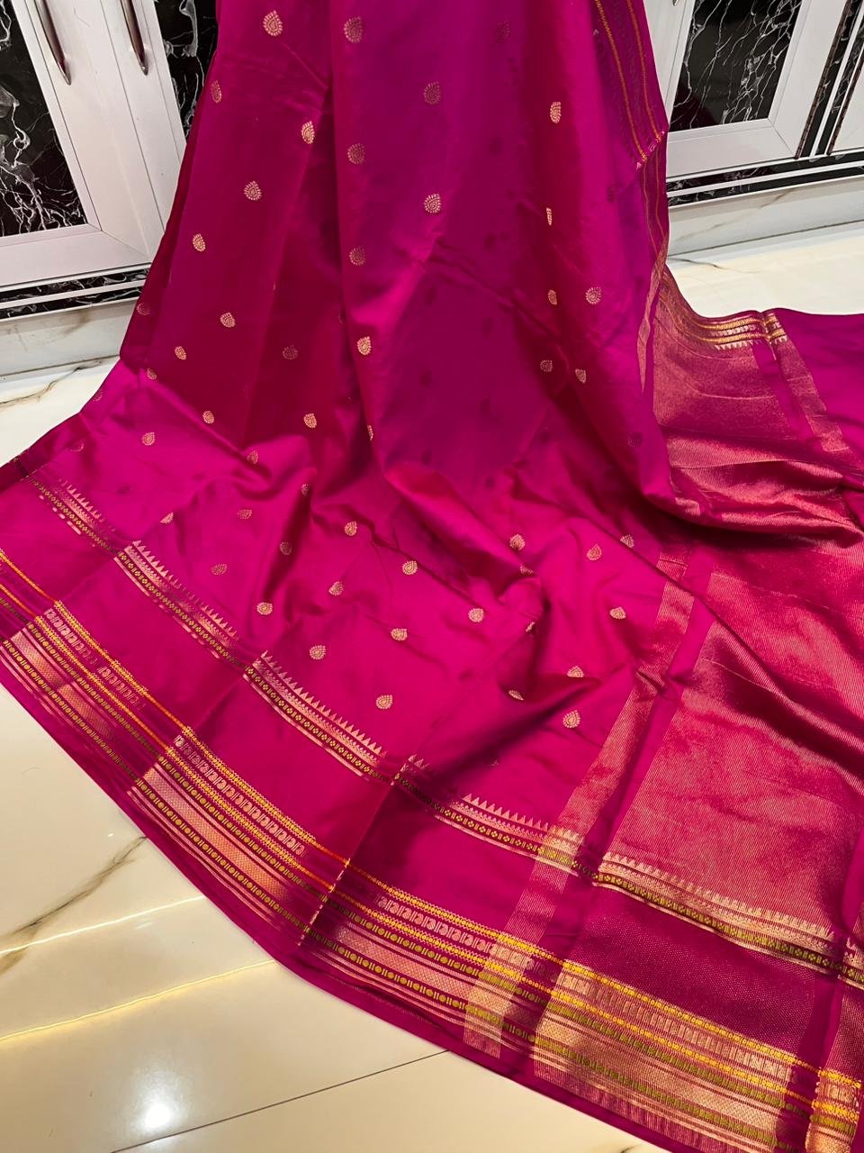 Banarasi Self Tone Semi Silk image 9